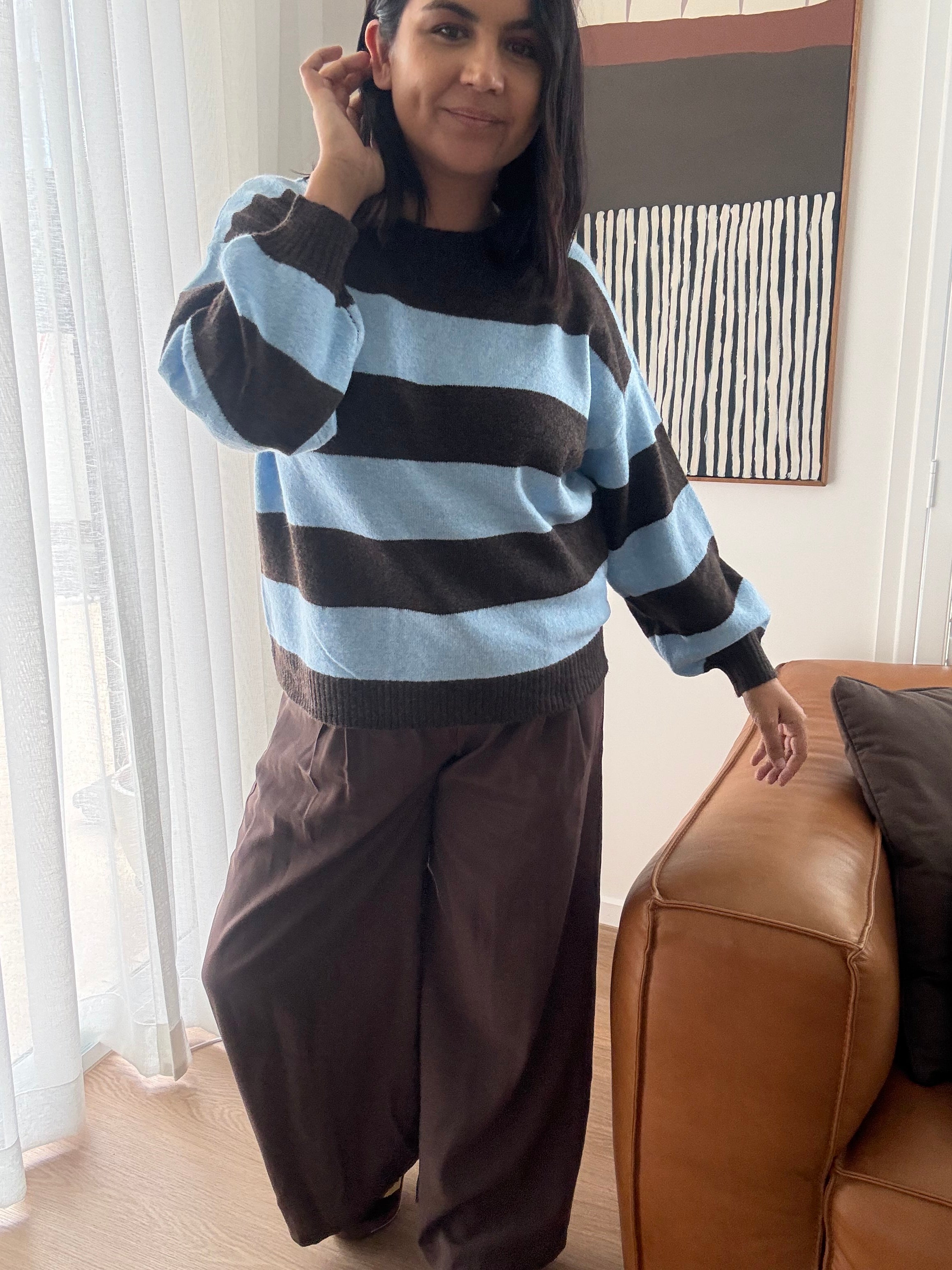 Archie Knit Brown/Blue