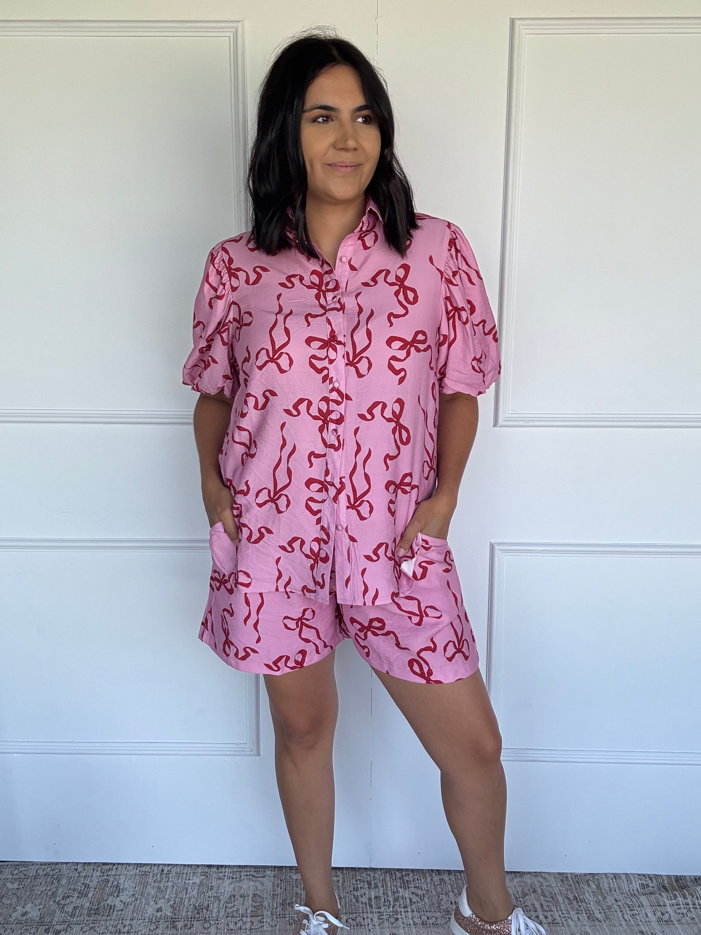 Lottie Blouse Bow Print