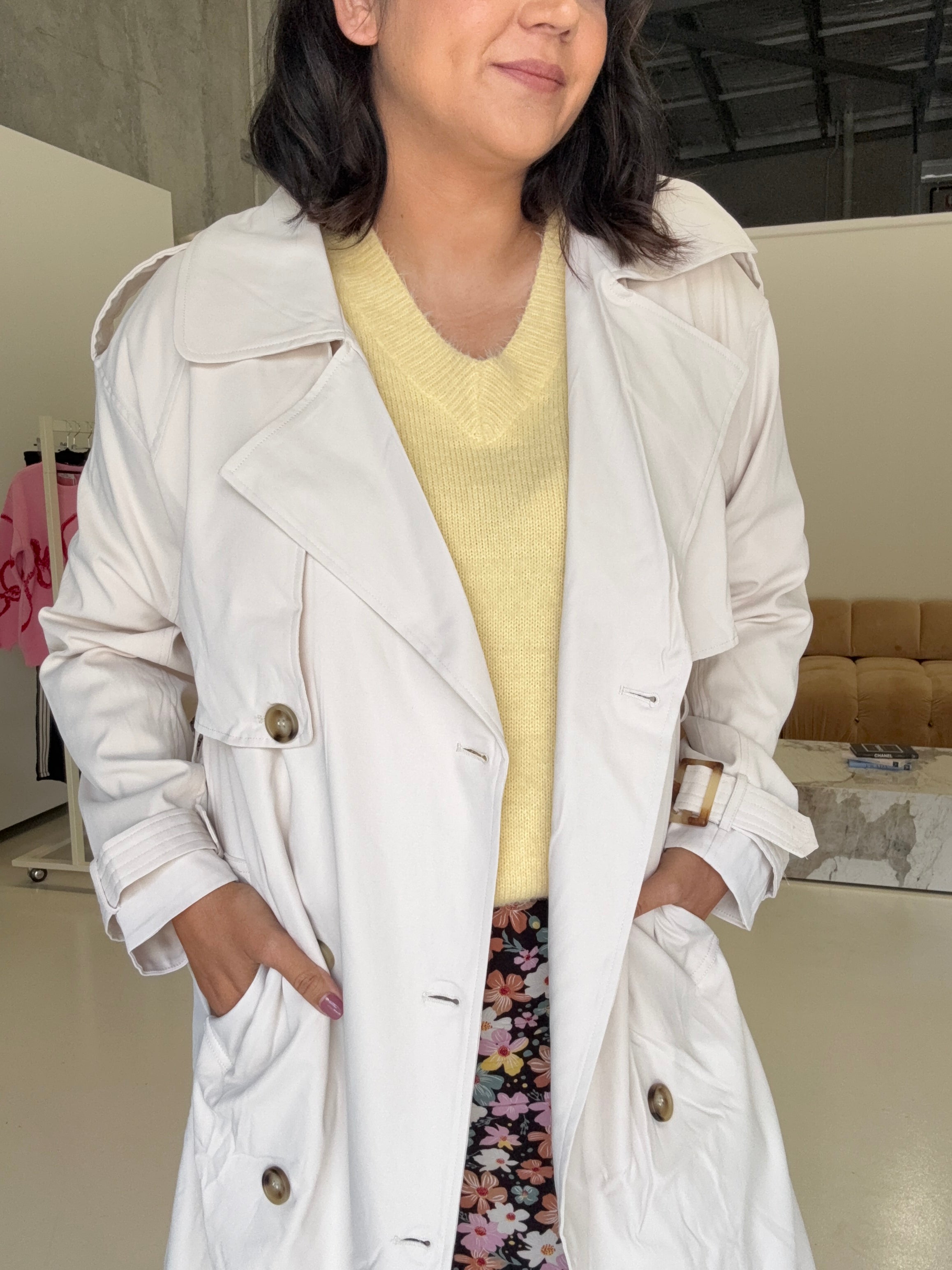 London Trench Coat Cream