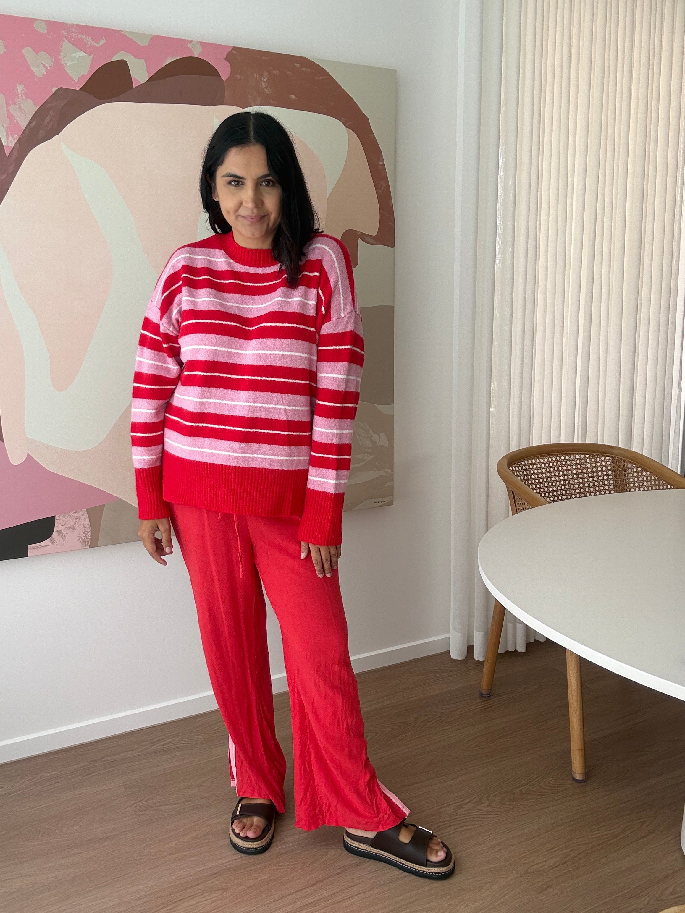 Morgan Knit Red/Pink