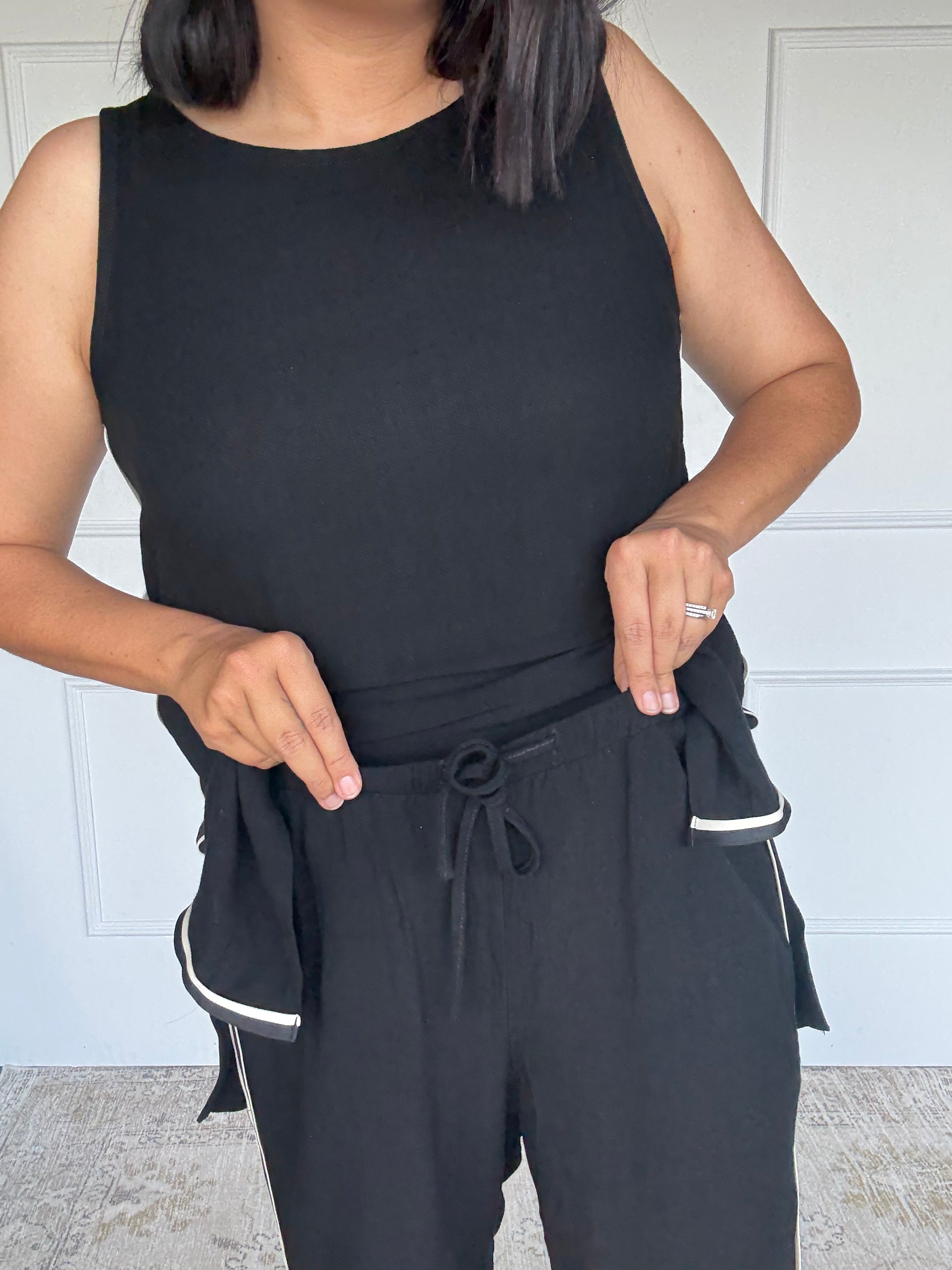 Dasha Tunic Set Black/White