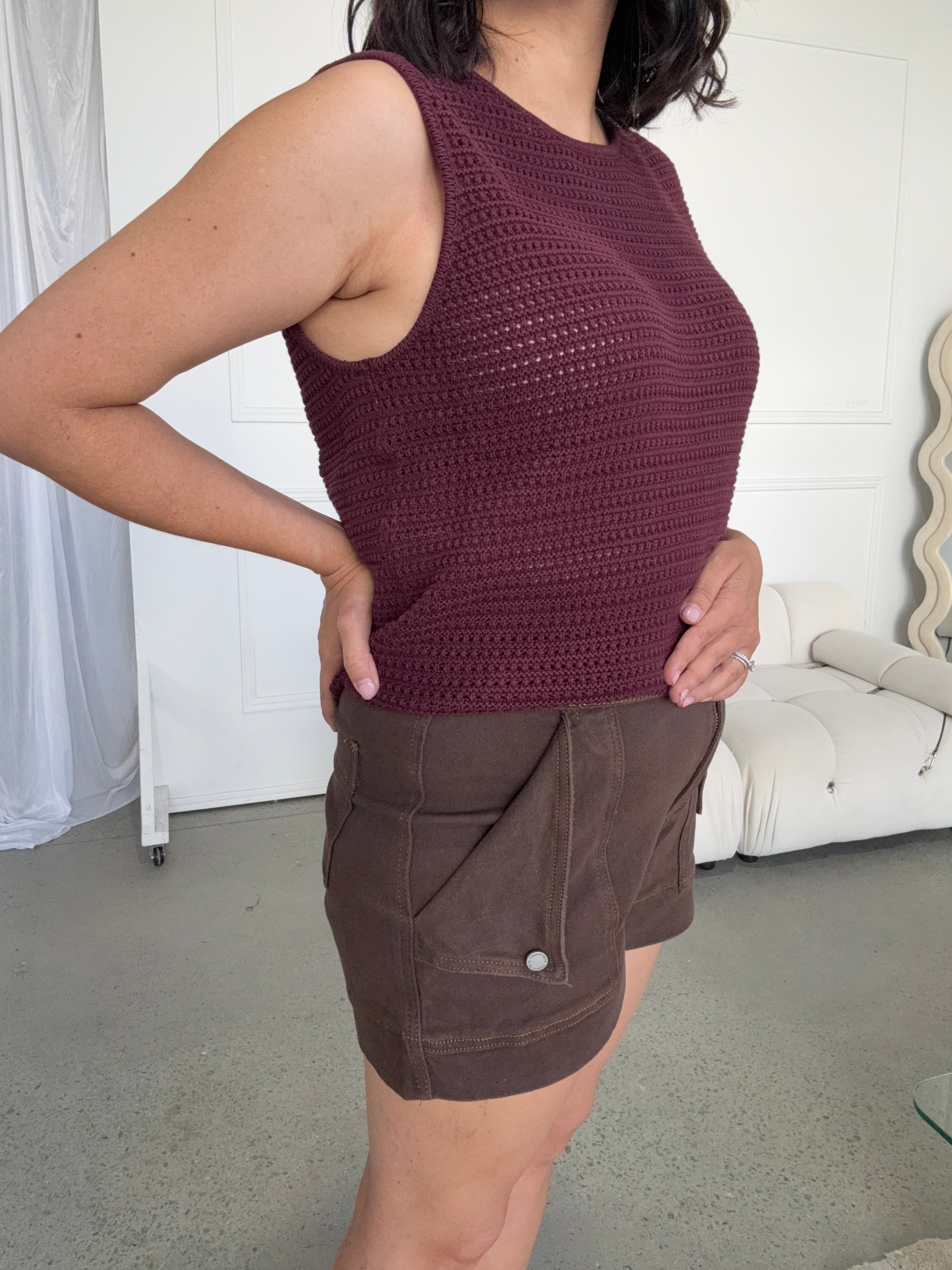 Claremont Denim Shorts Chocolate