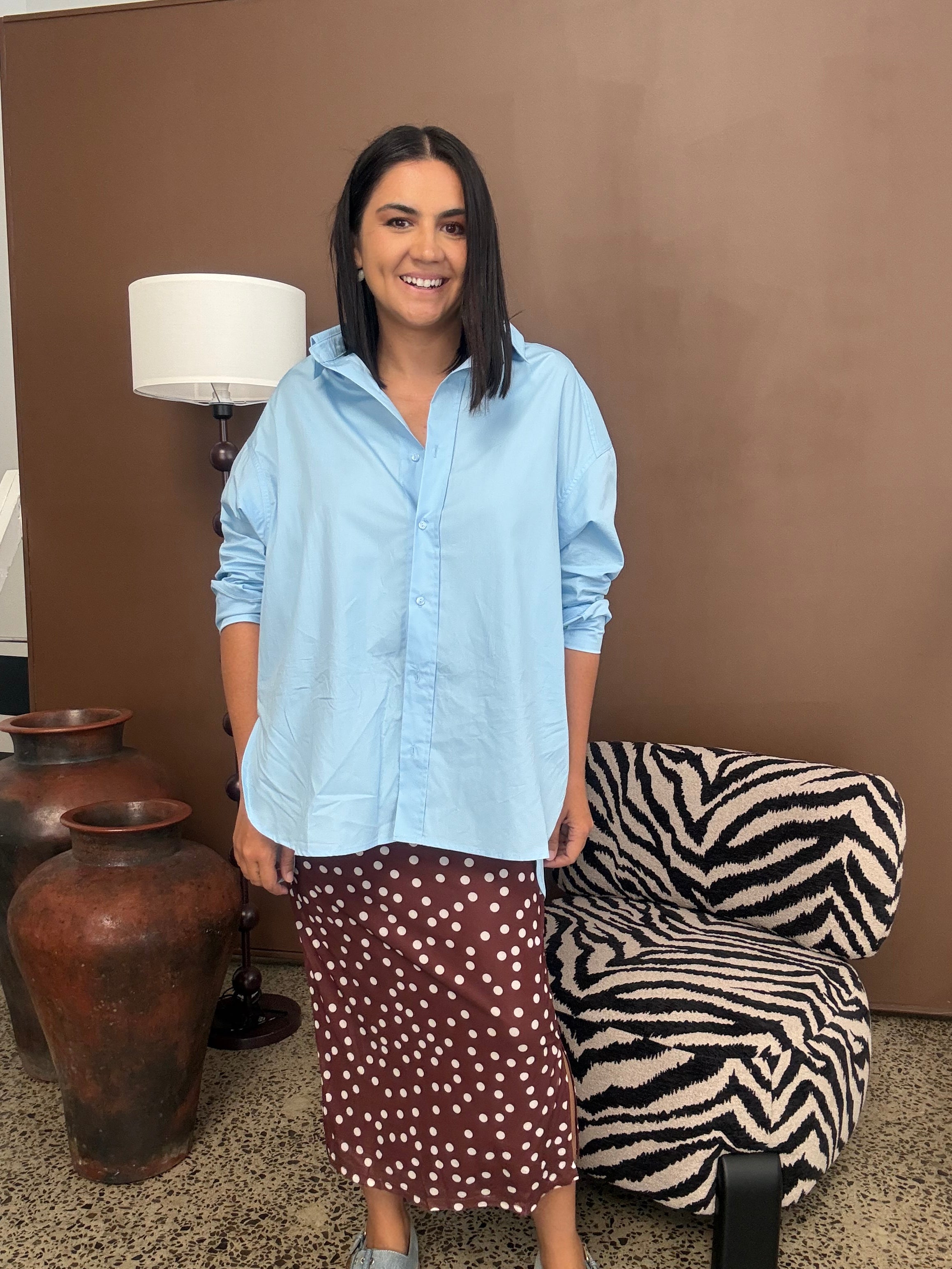 Briely Oversized Shirt Blue