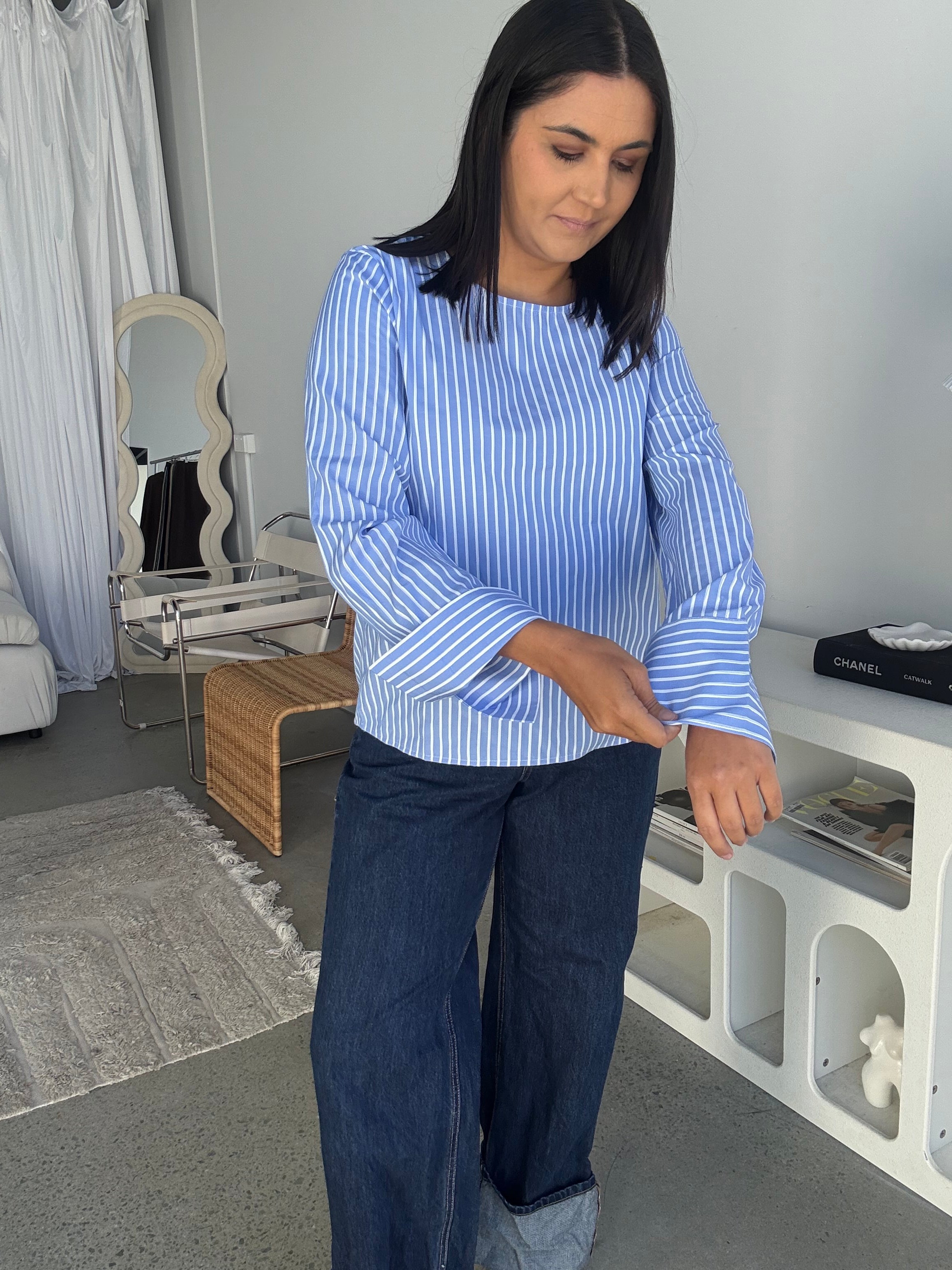 Scarf Stripe Top