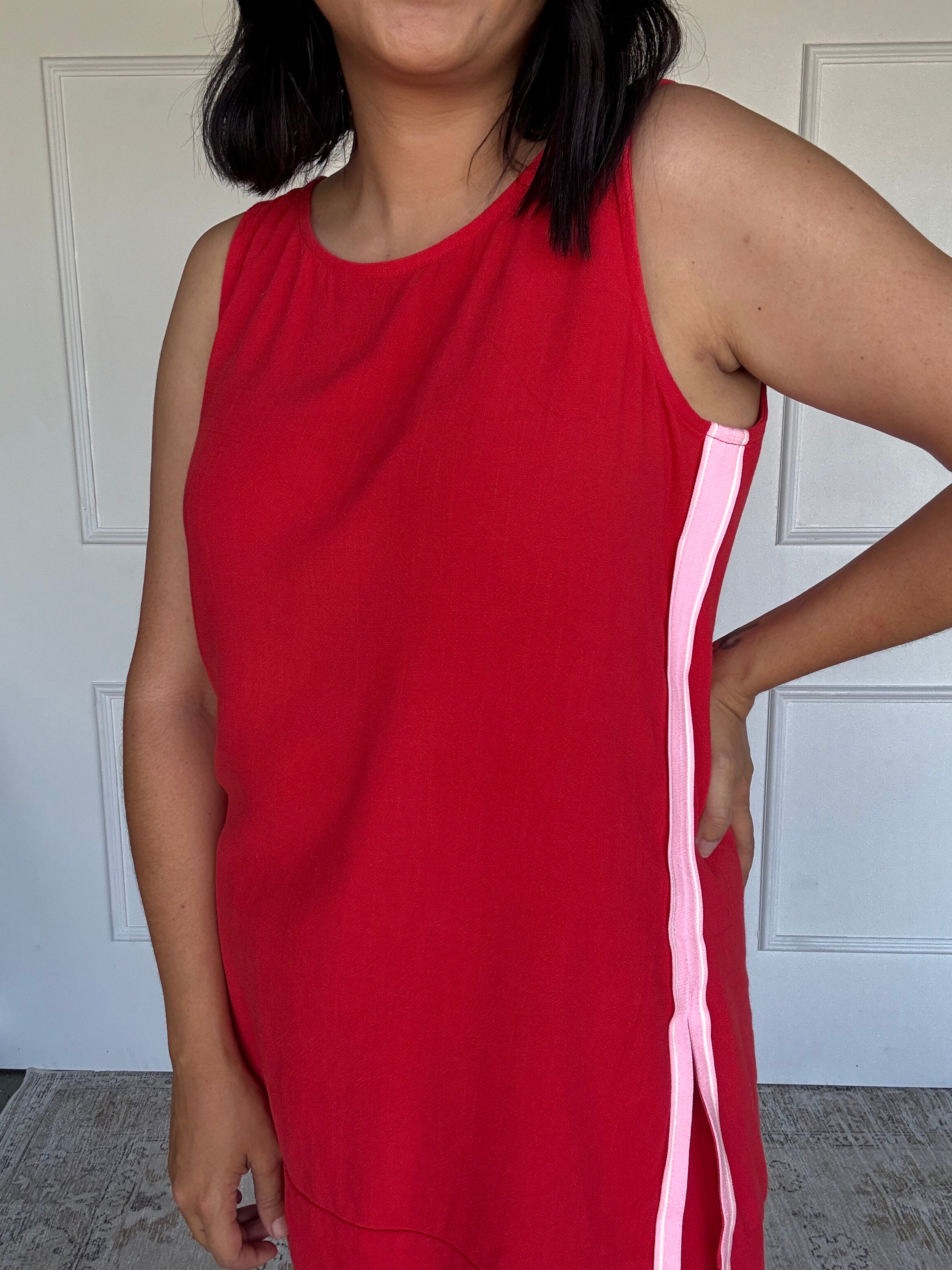 Dasha Tunic Set Red/Pink
