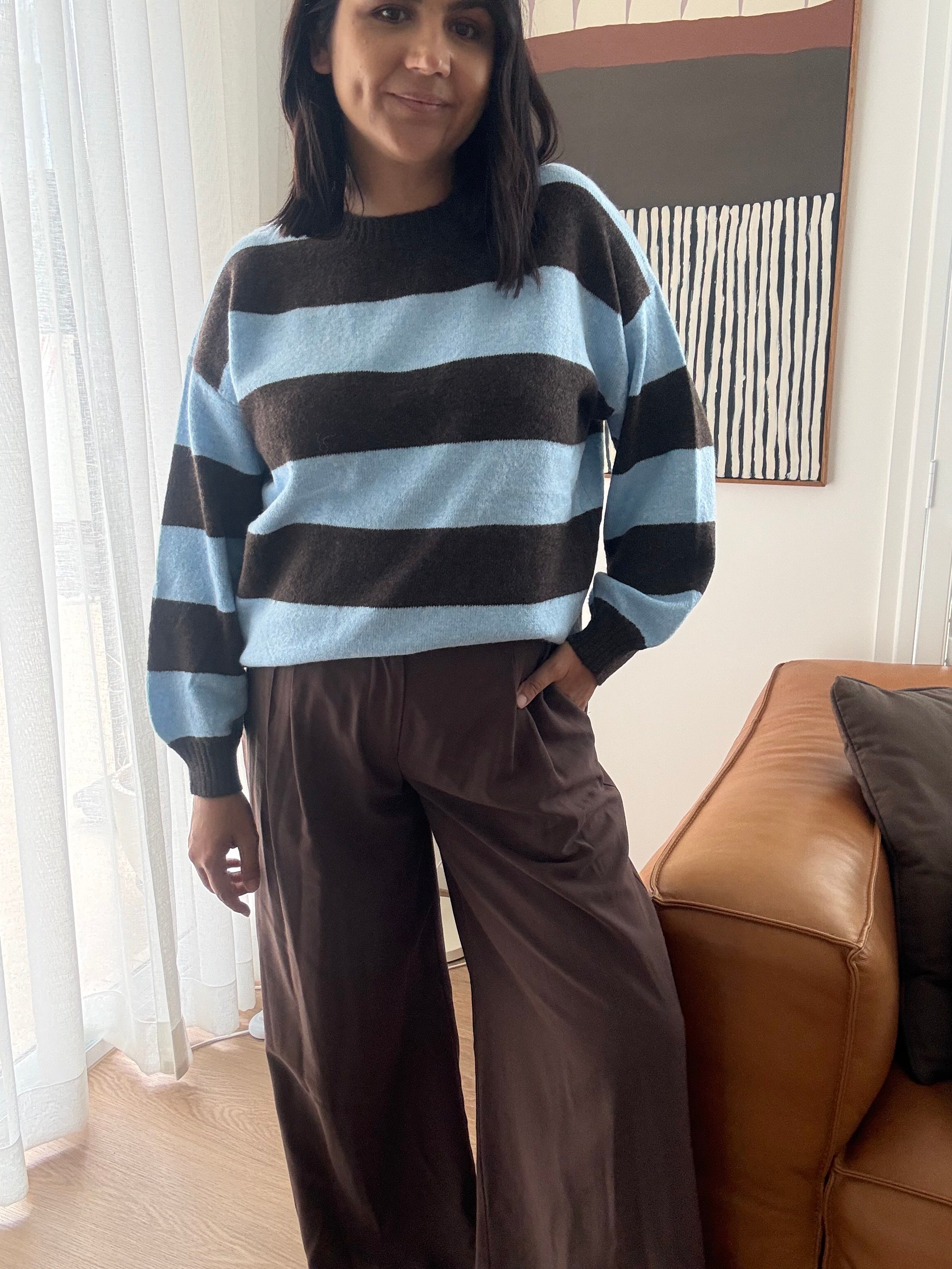 Archie Knit Brown/Blue