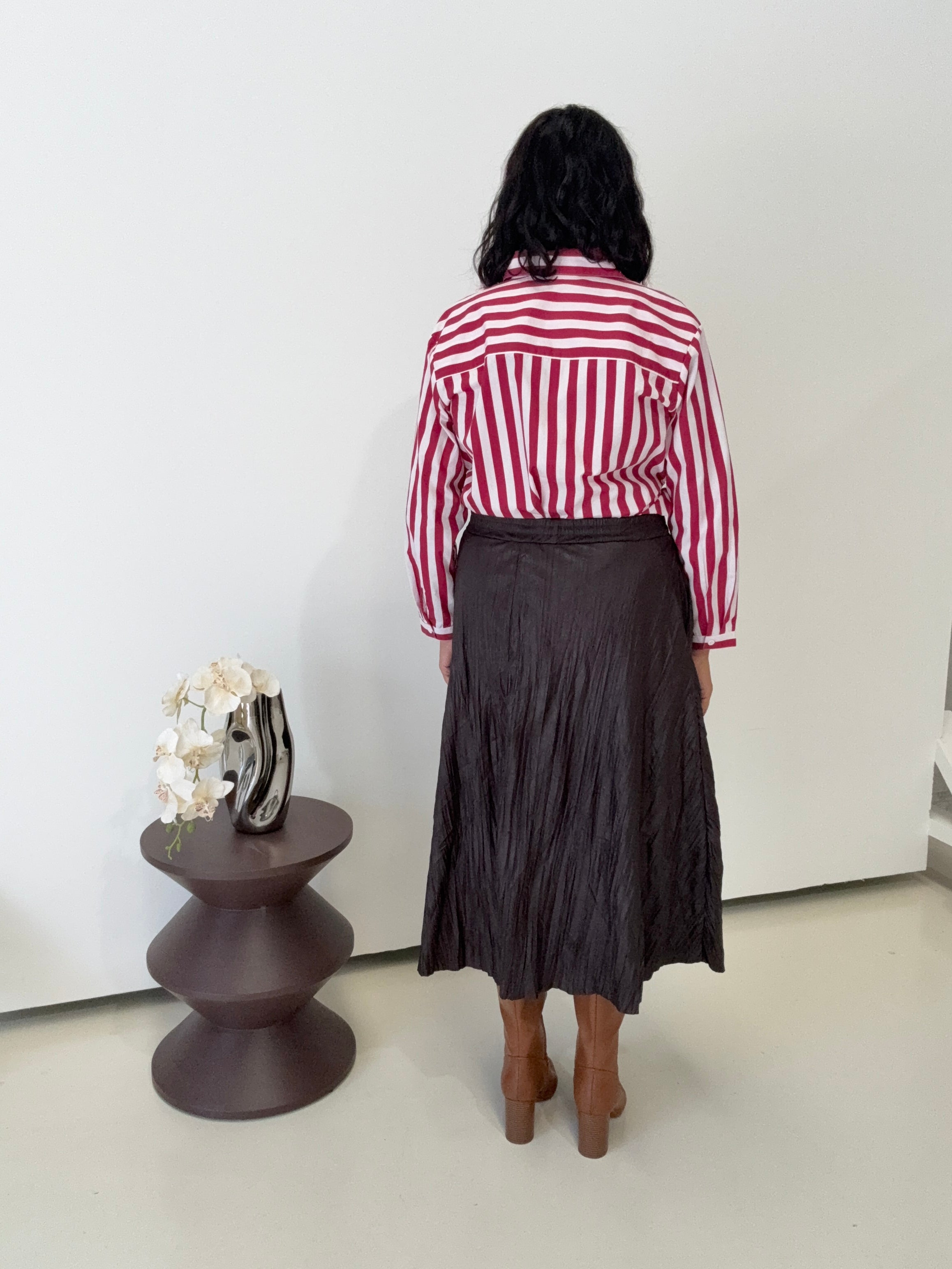 Willow Stripe Shirt Wine