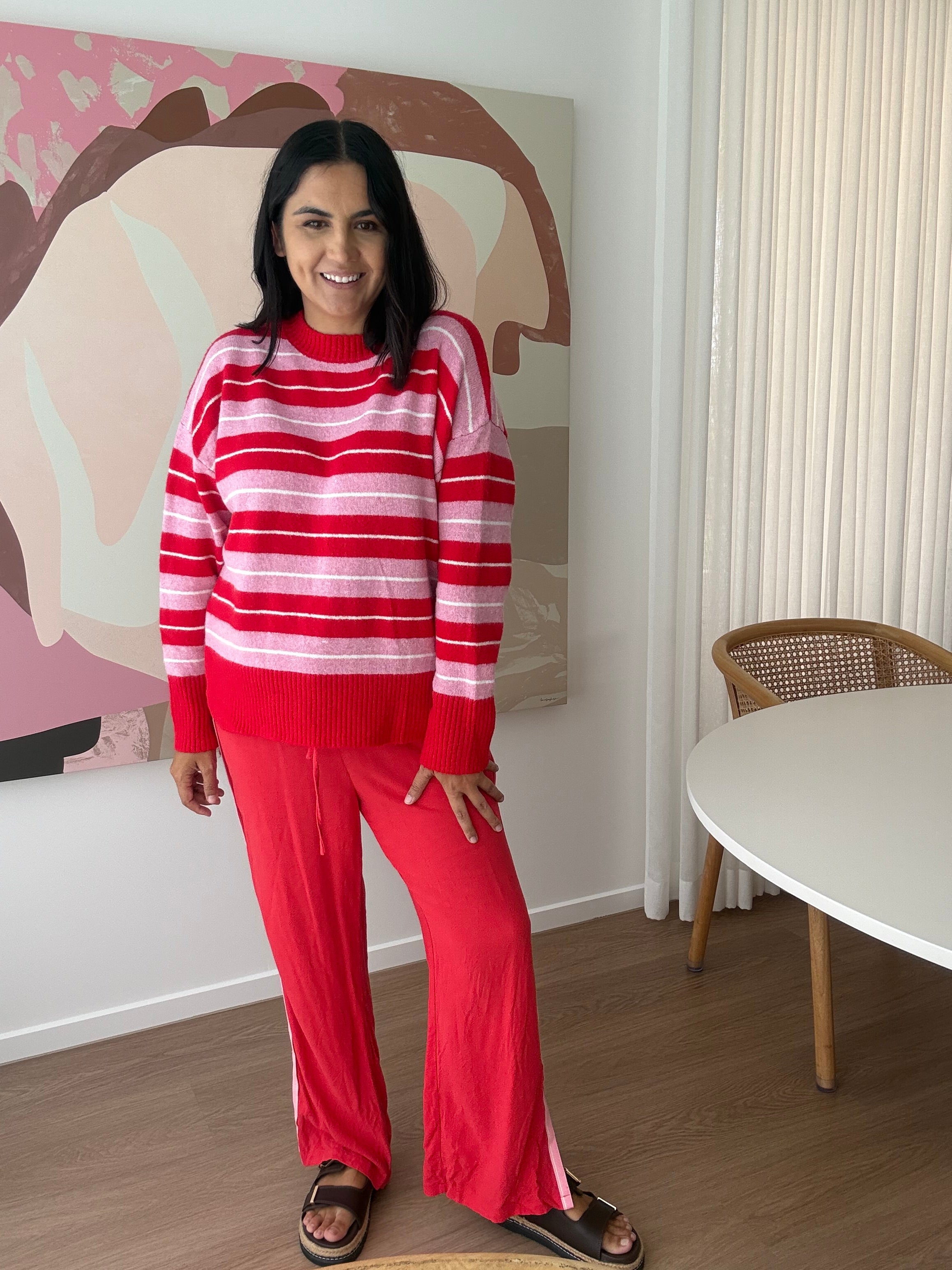 Morgan Knit Red/Pink