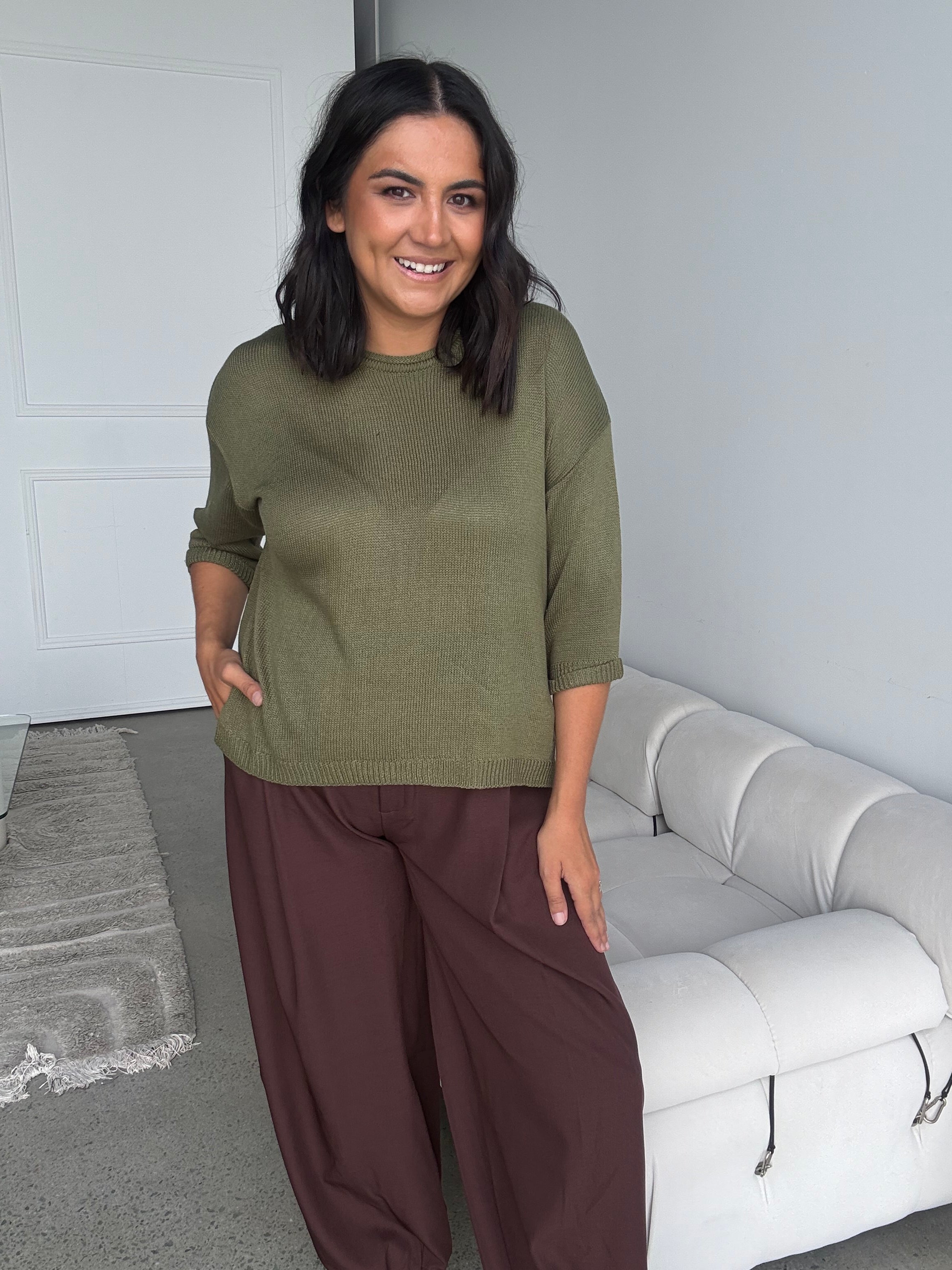 Kenna Knit Khaki