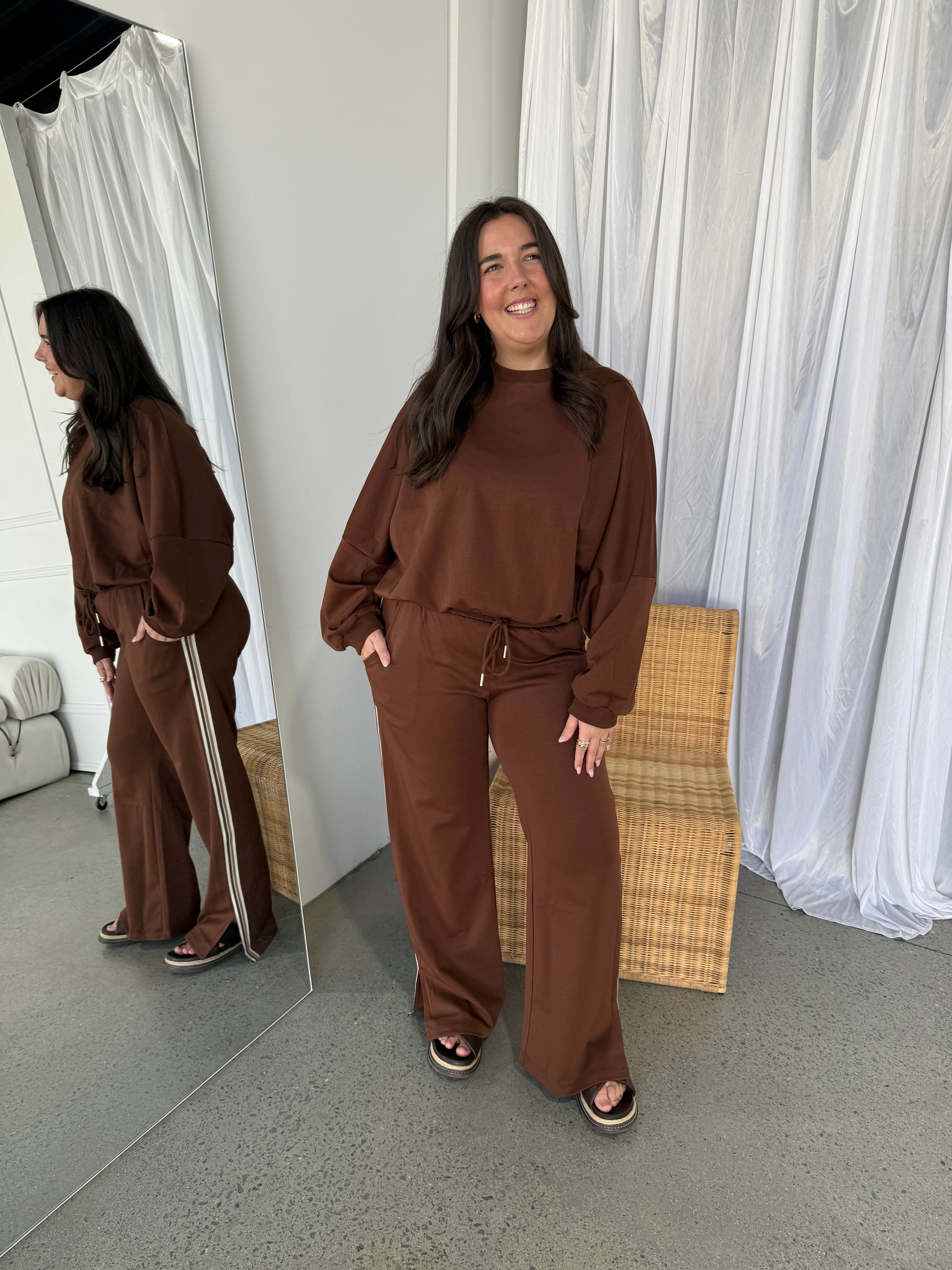 Tate Jersey Sweatshirt Chocolate