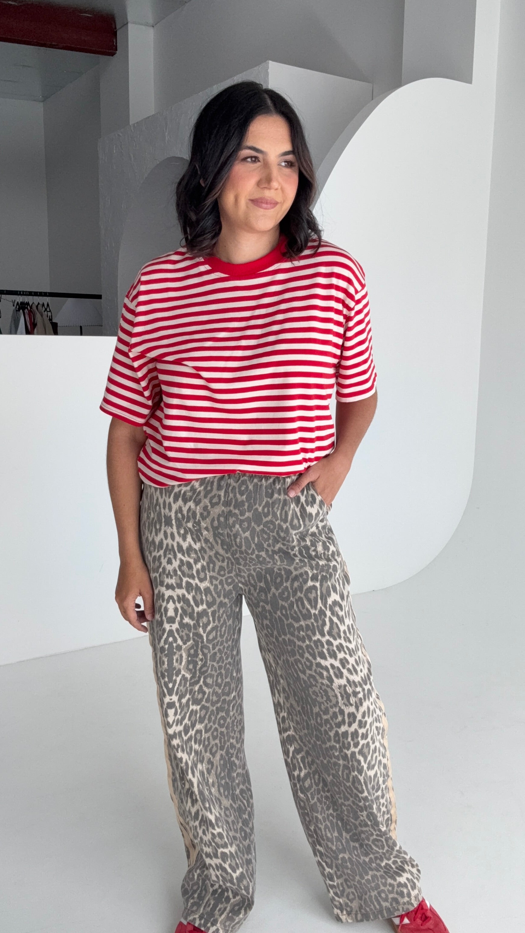 Aries Tee Red Stripe