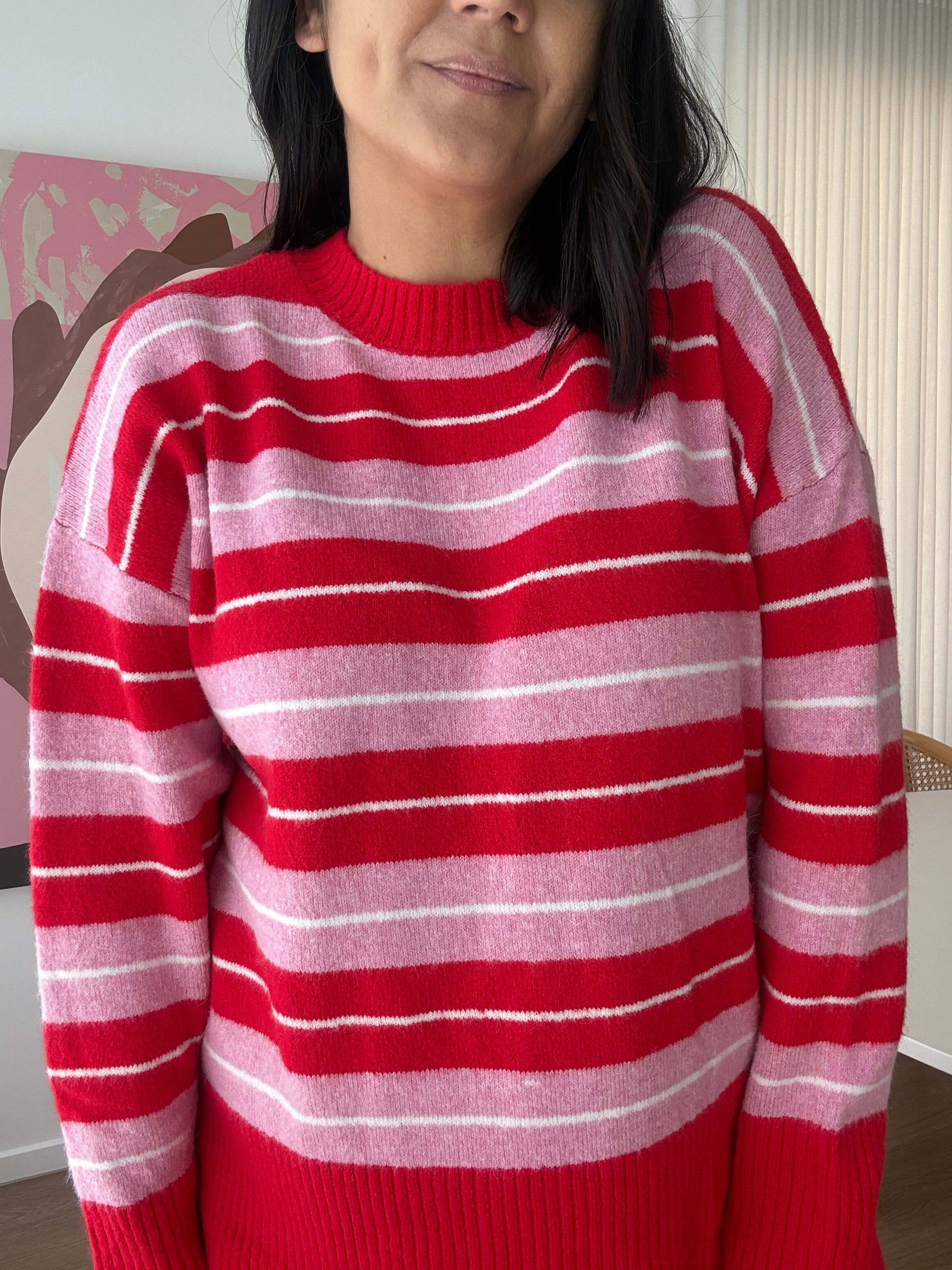 Morgan Knit Red/Pink