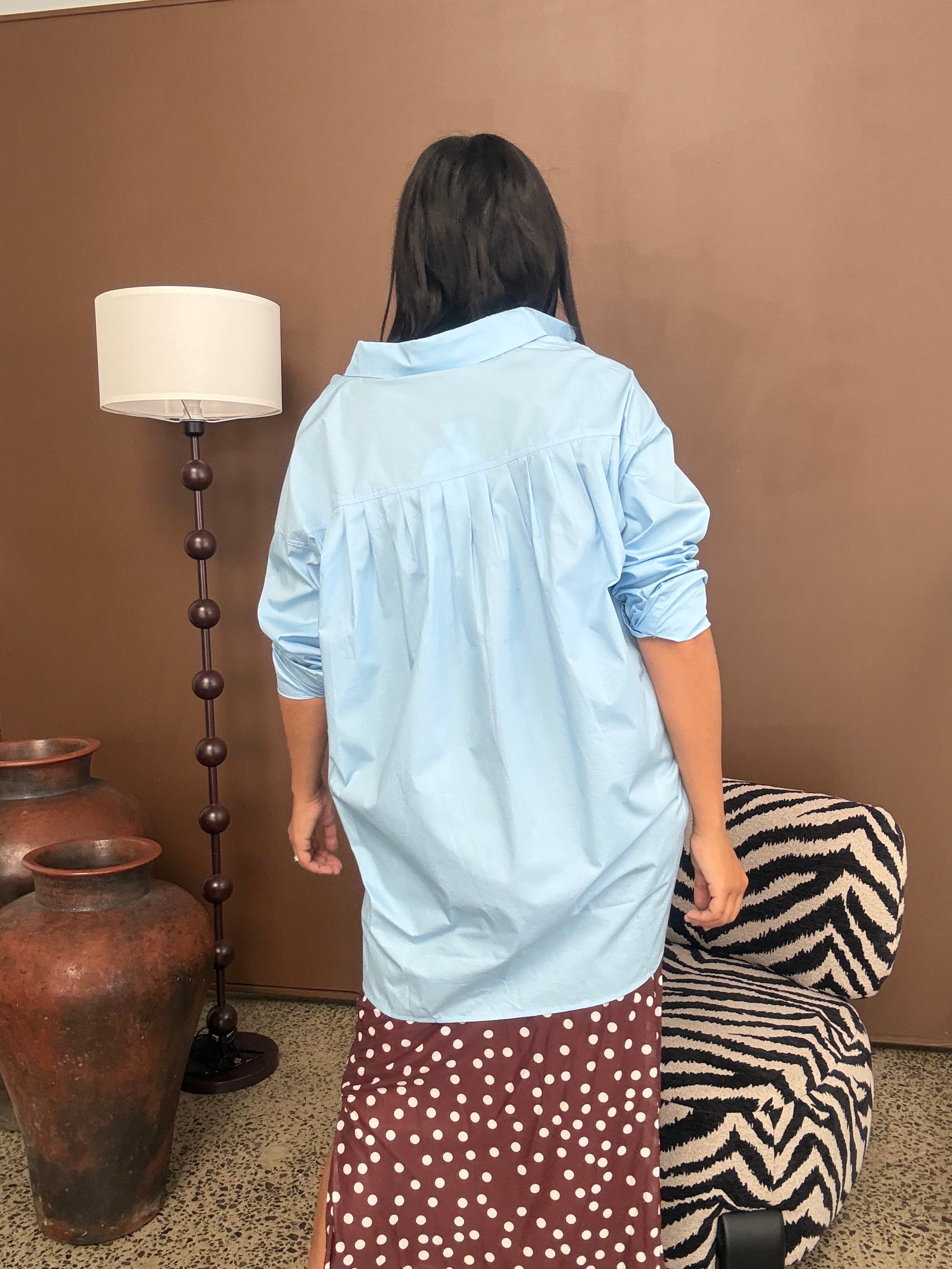 Briely Oversized Shirt Blue