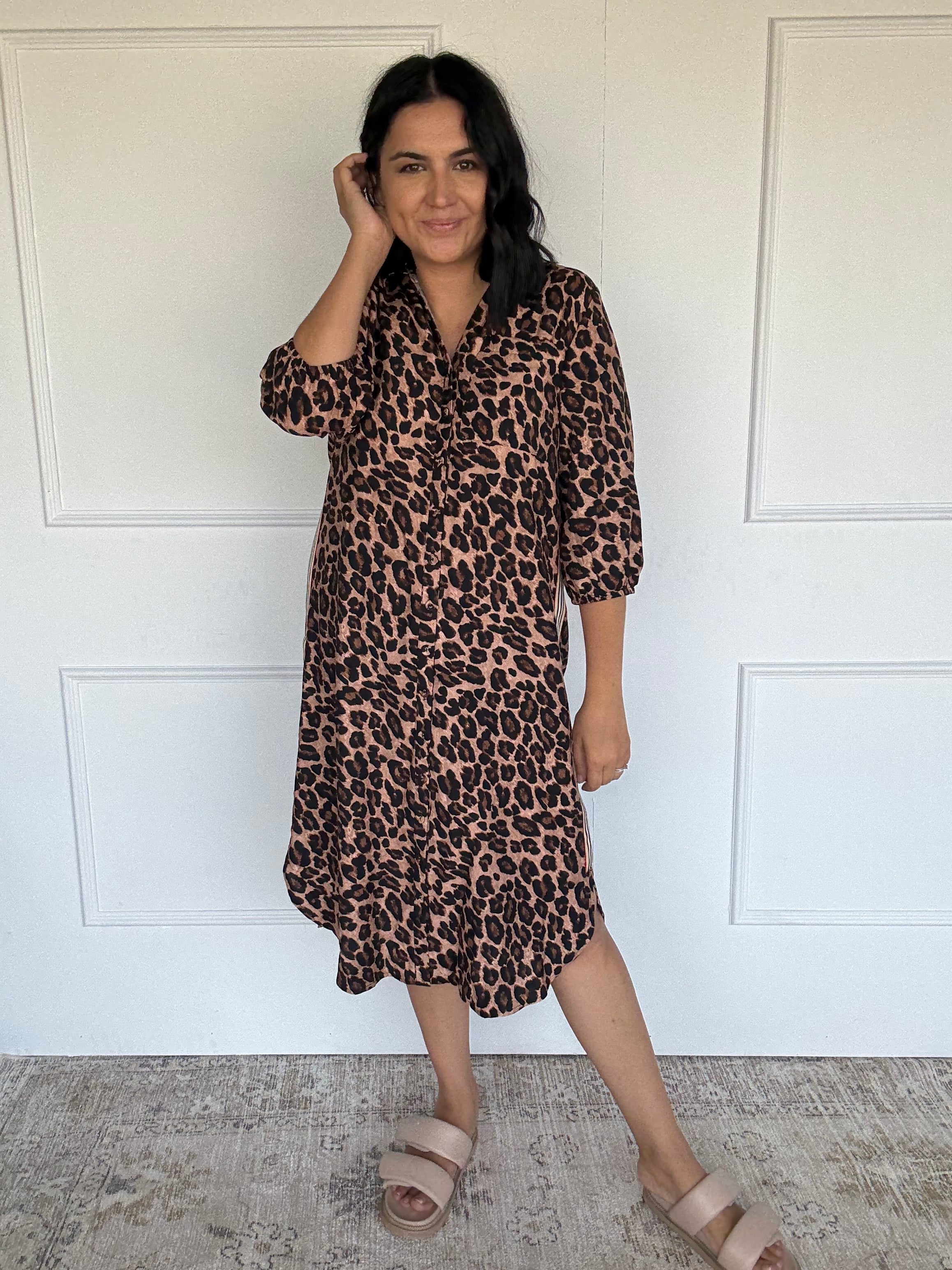 Leopard Shirt Dress