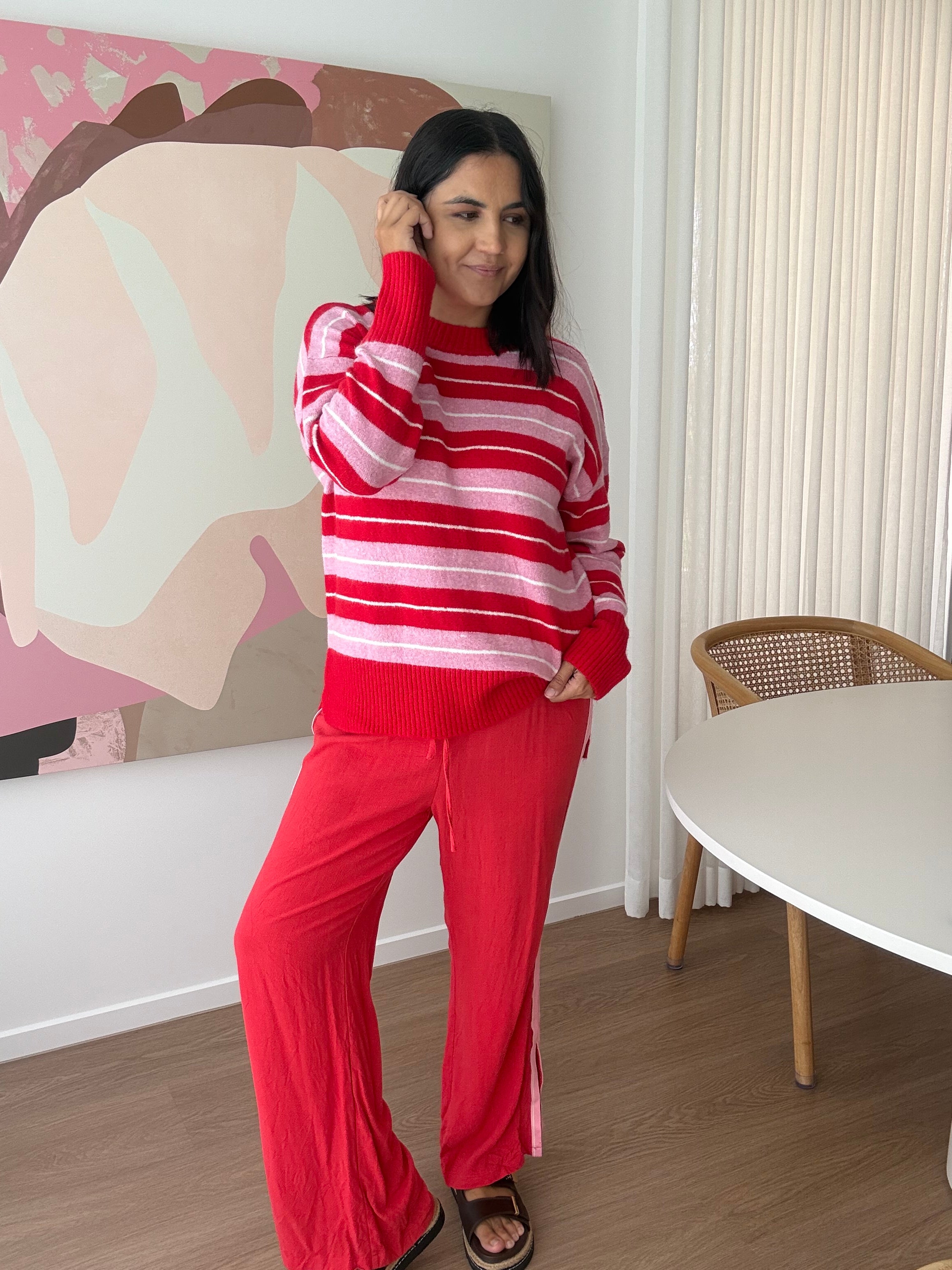 Morgan Knit Red/Pink