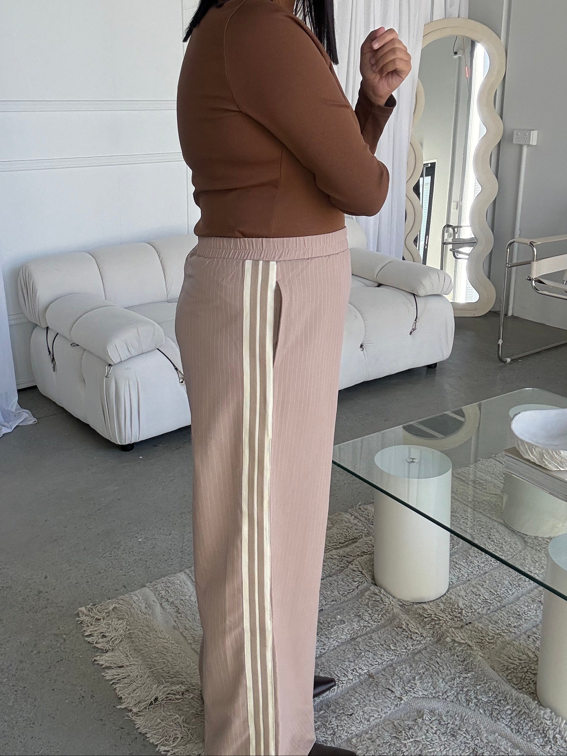 Industrie Pinestripe Pant Mocha