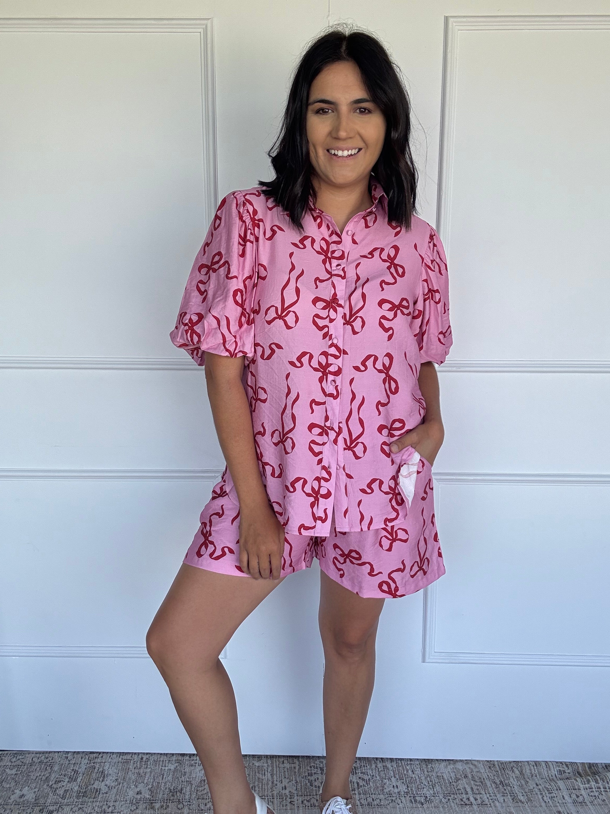 Lottie Blouse Bow Print