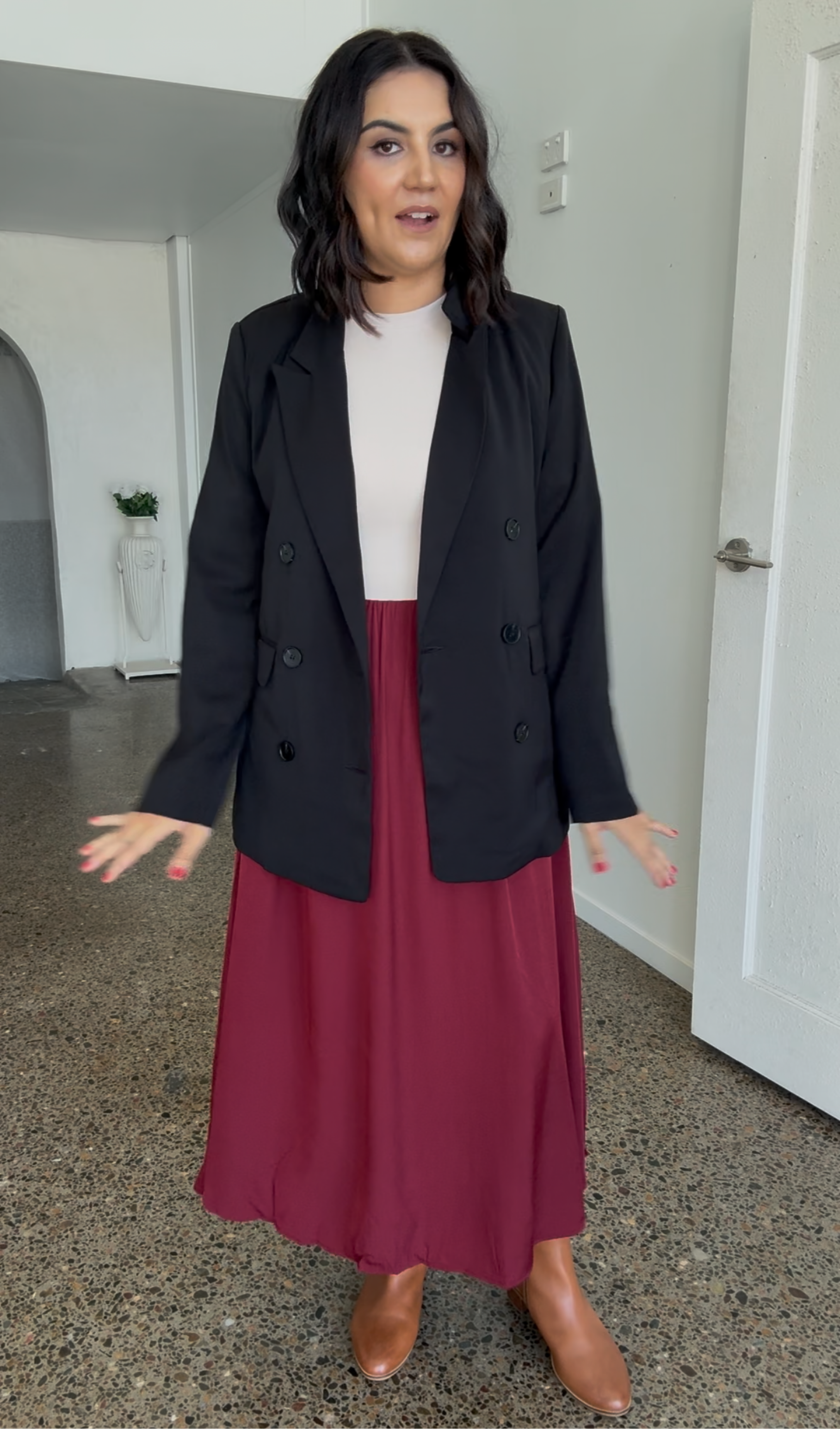 Leo Lined Double Breasted Classic Blazer