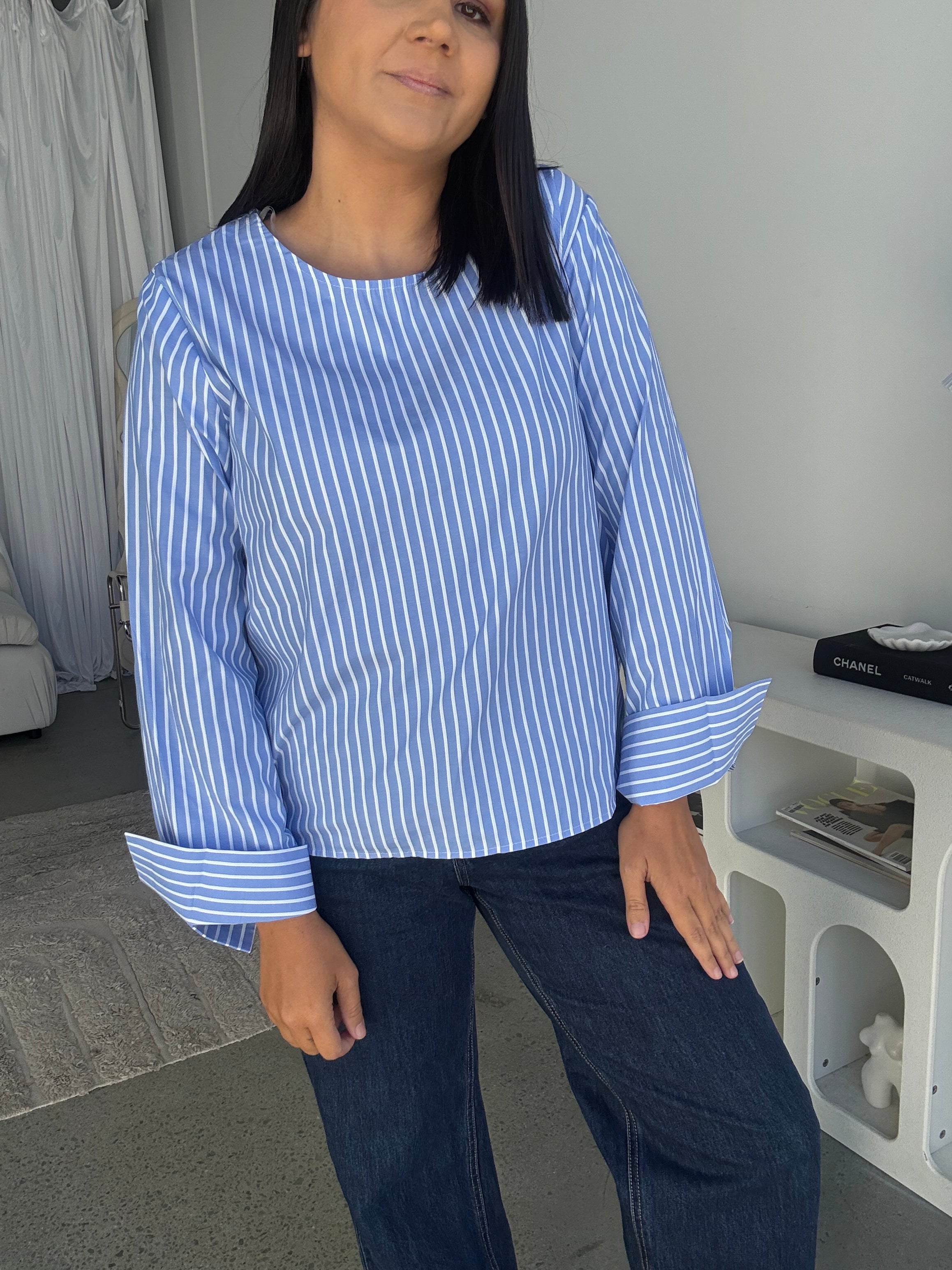 Scarf Stripe Top