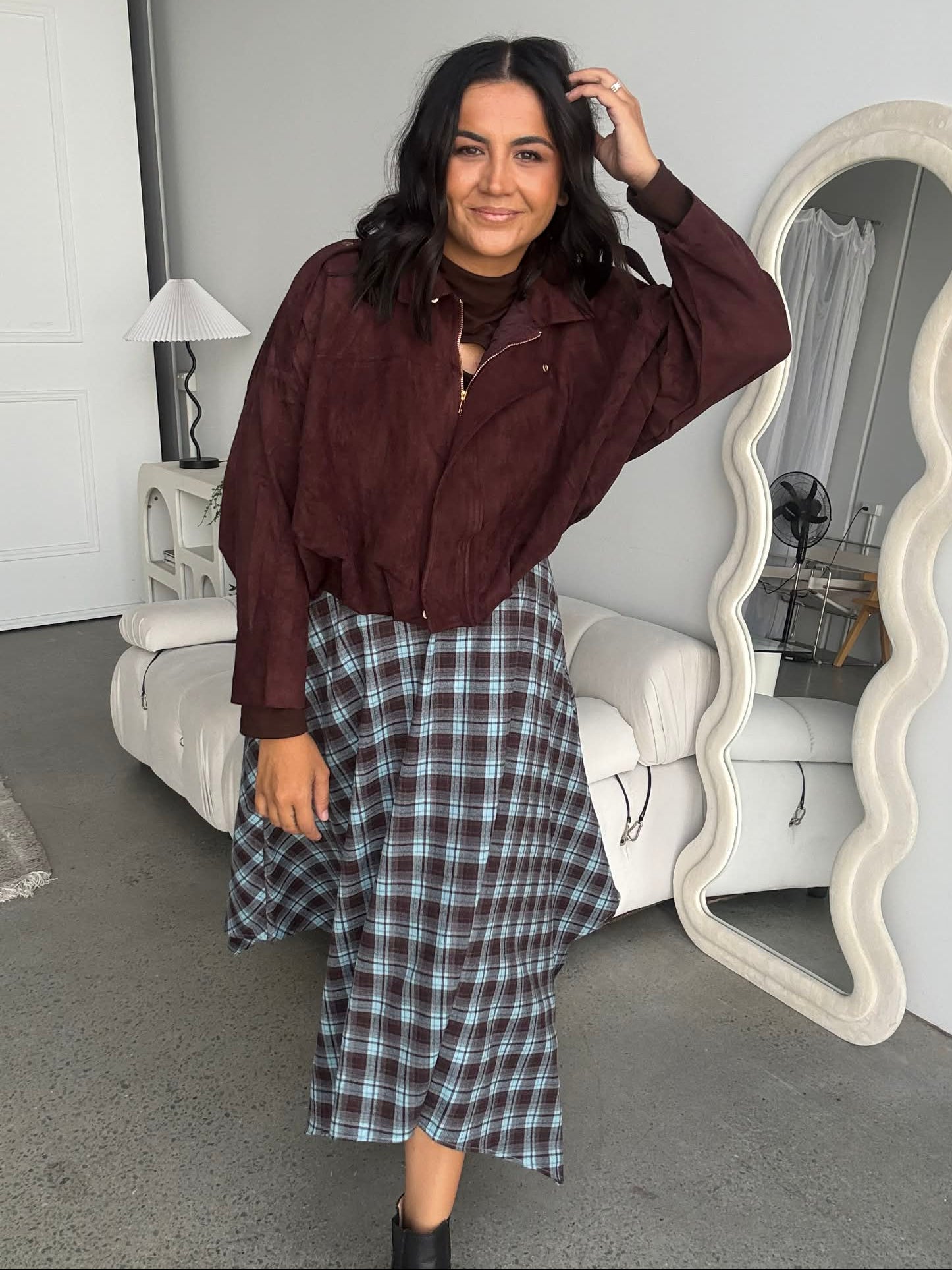 Rival Skirt Brown/Blue