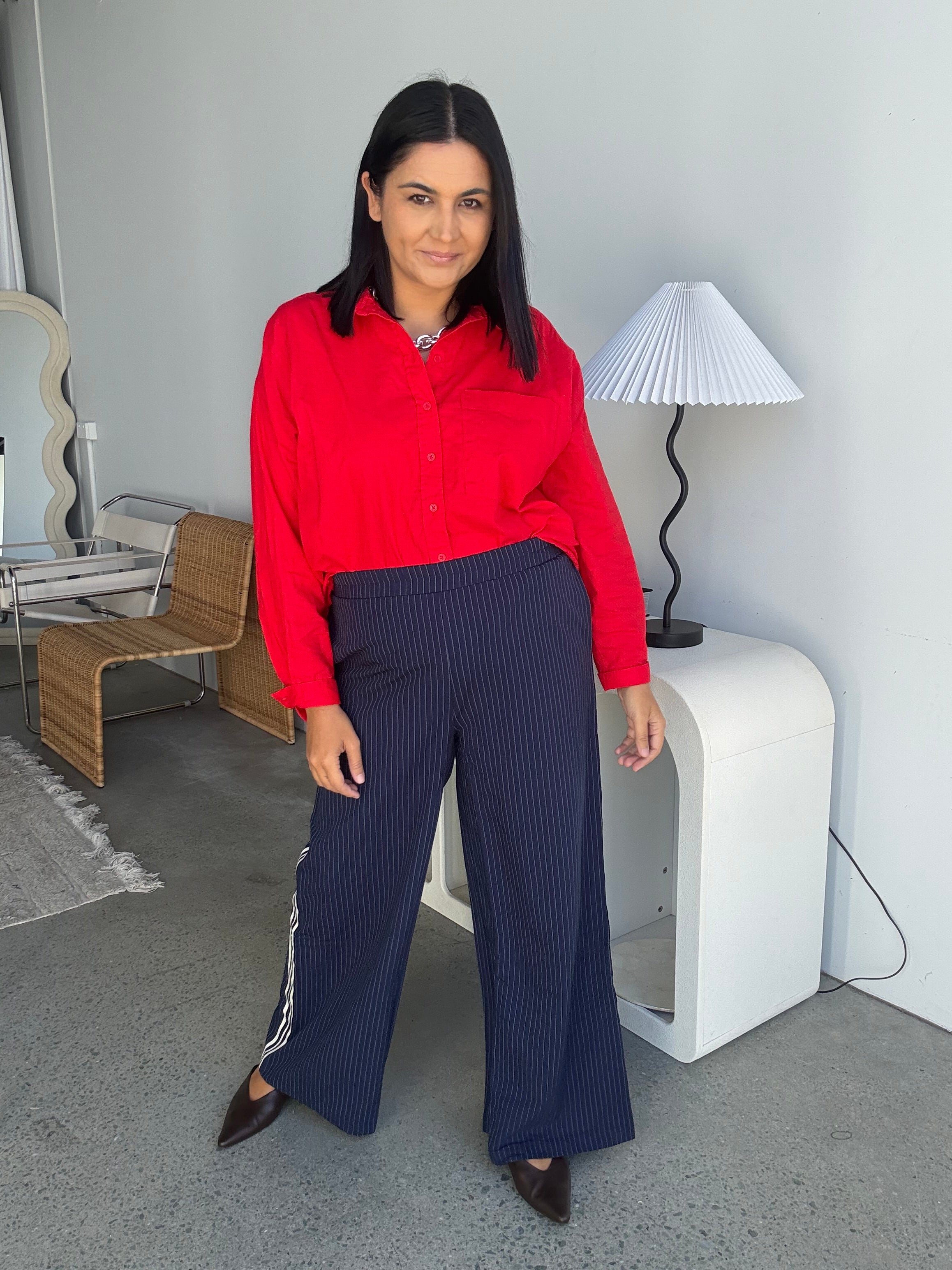 Industrie Pinestripe Pant Navy