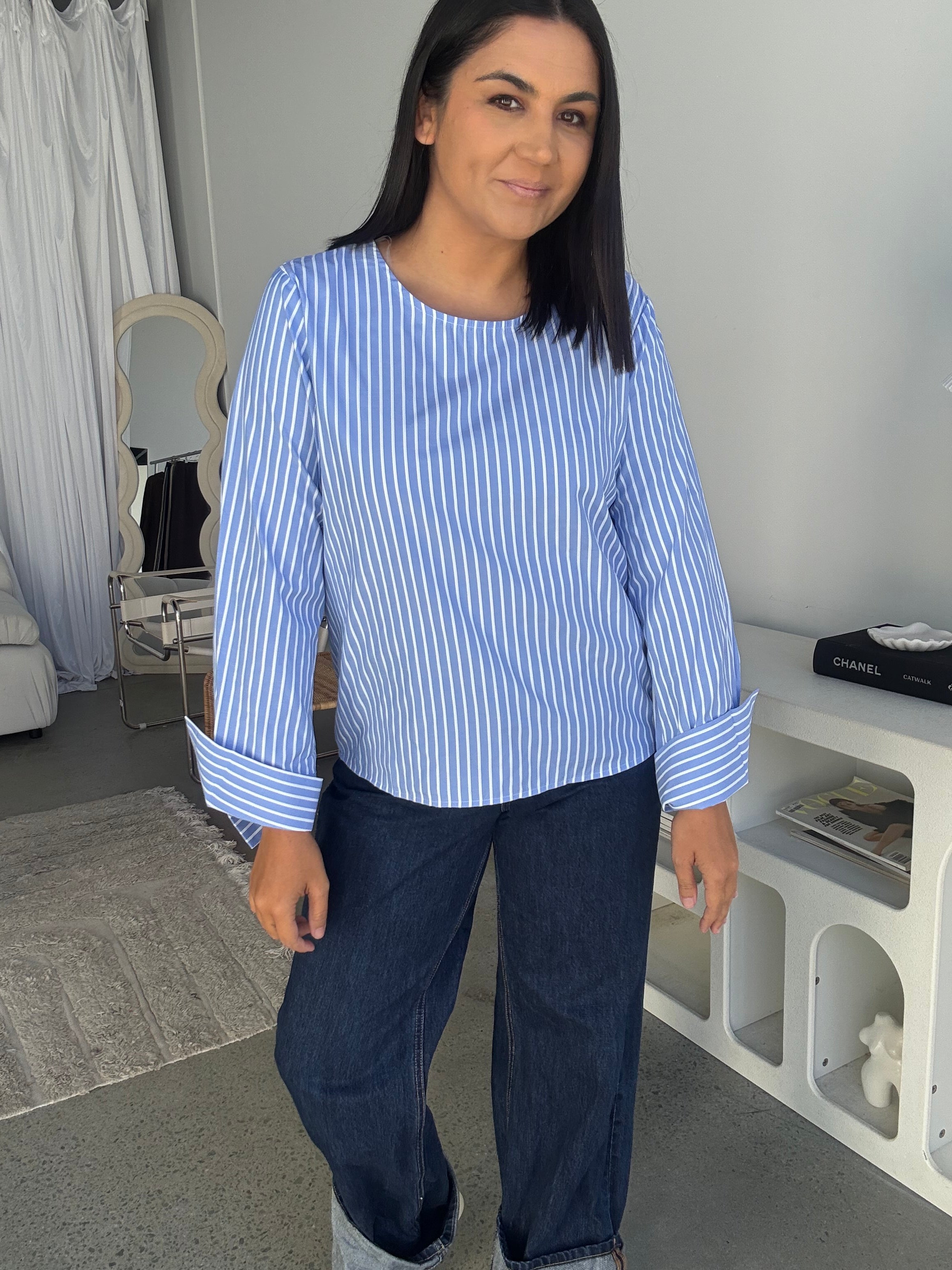Scarf Stripe Top