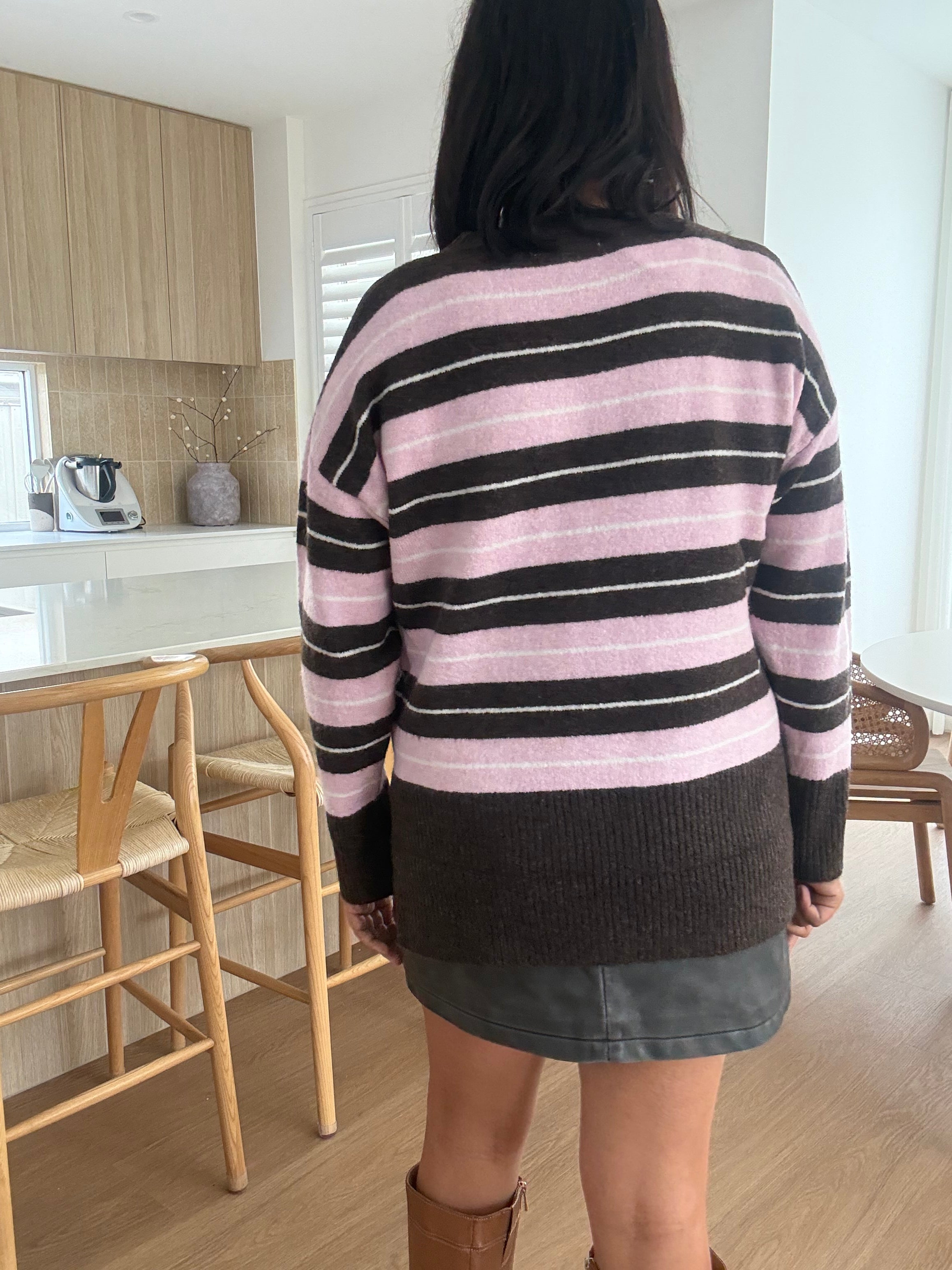 Morgan Knit Brown/Pink