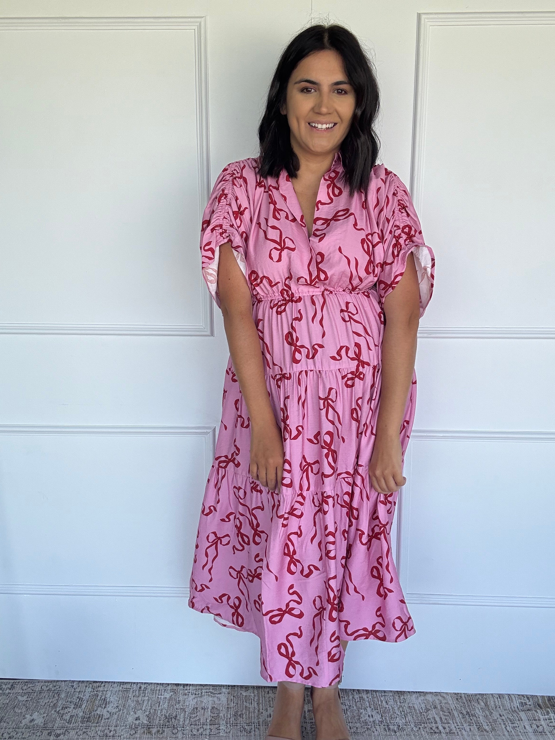 Kirah Dress Bow Print