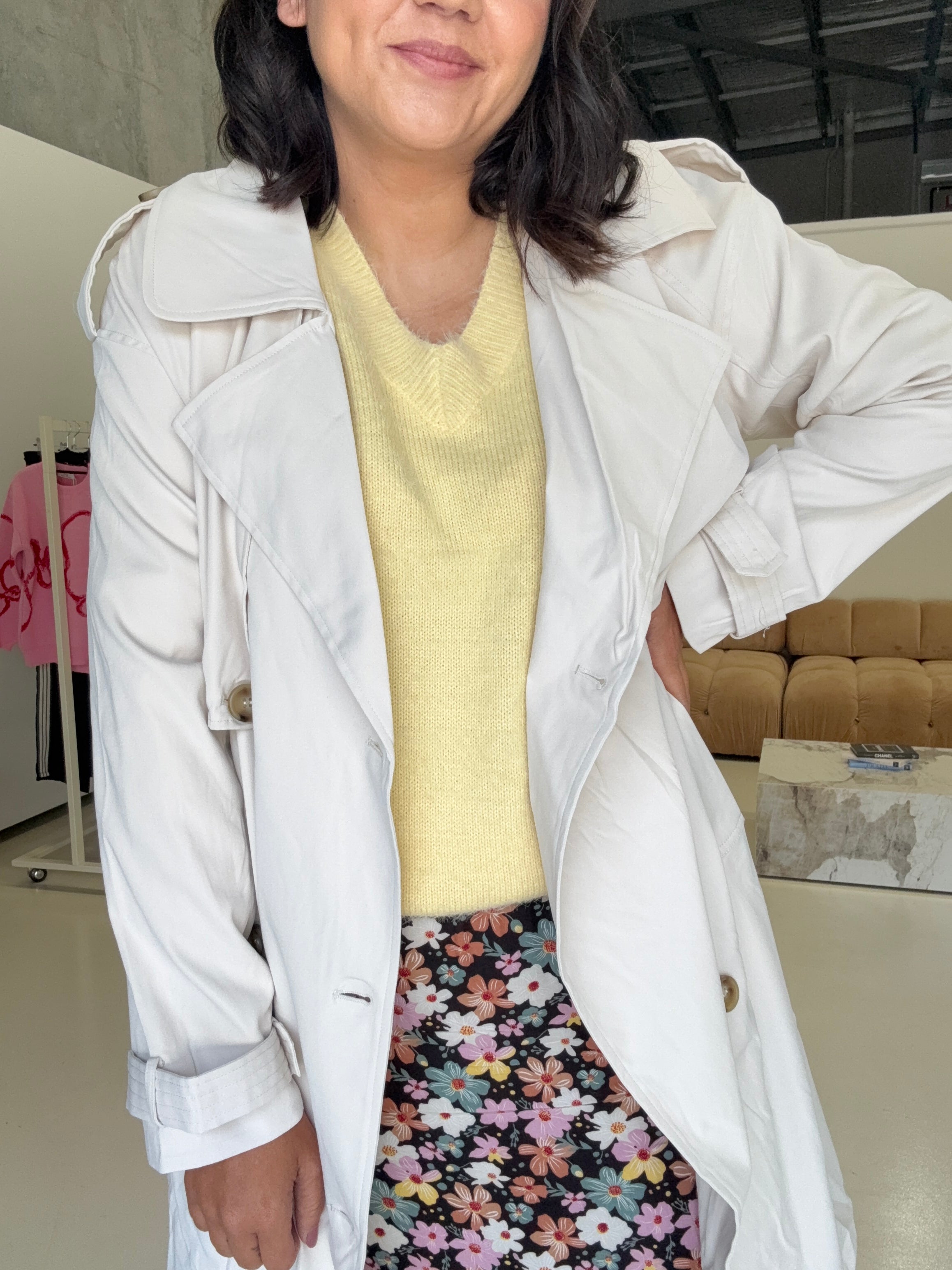 London Trench Coat Cream