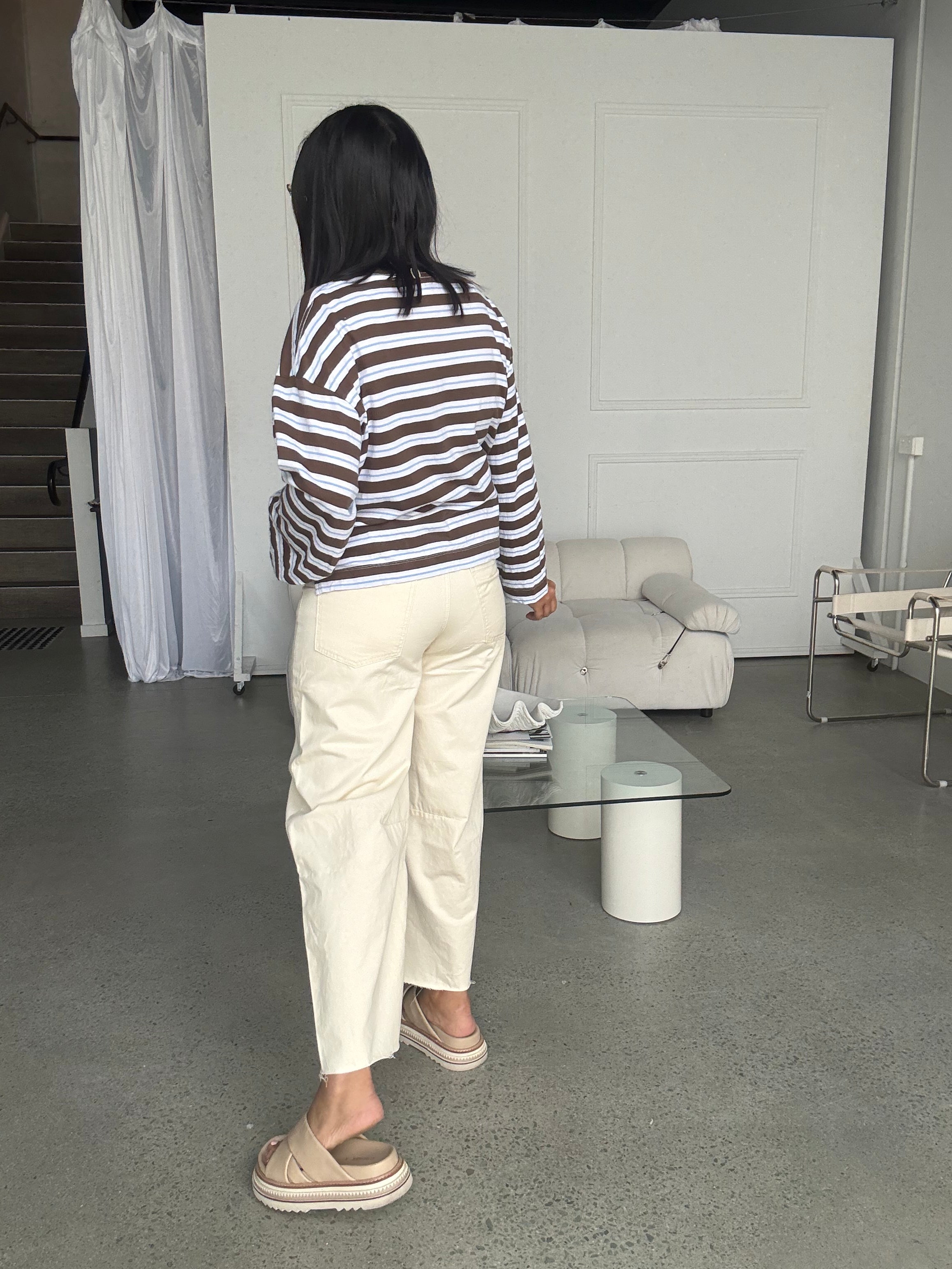 Bloom Barrel Pants Stone