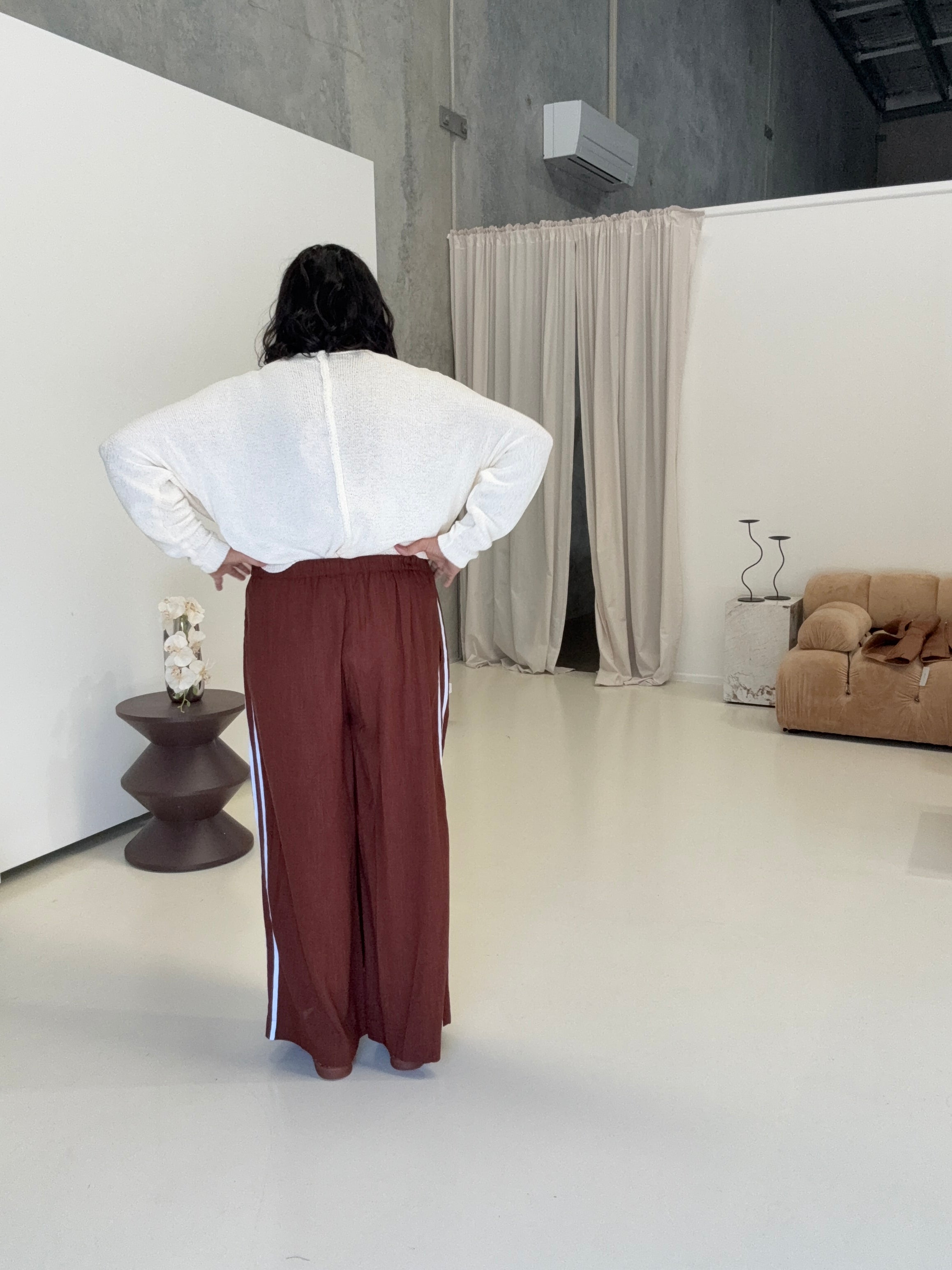 Mendoza Stripe Pants Brown