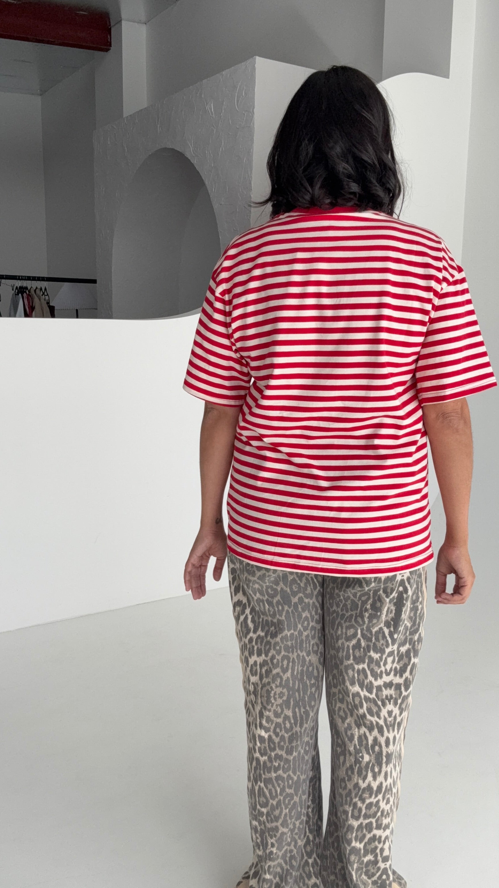 Aries Tee Red Stripe