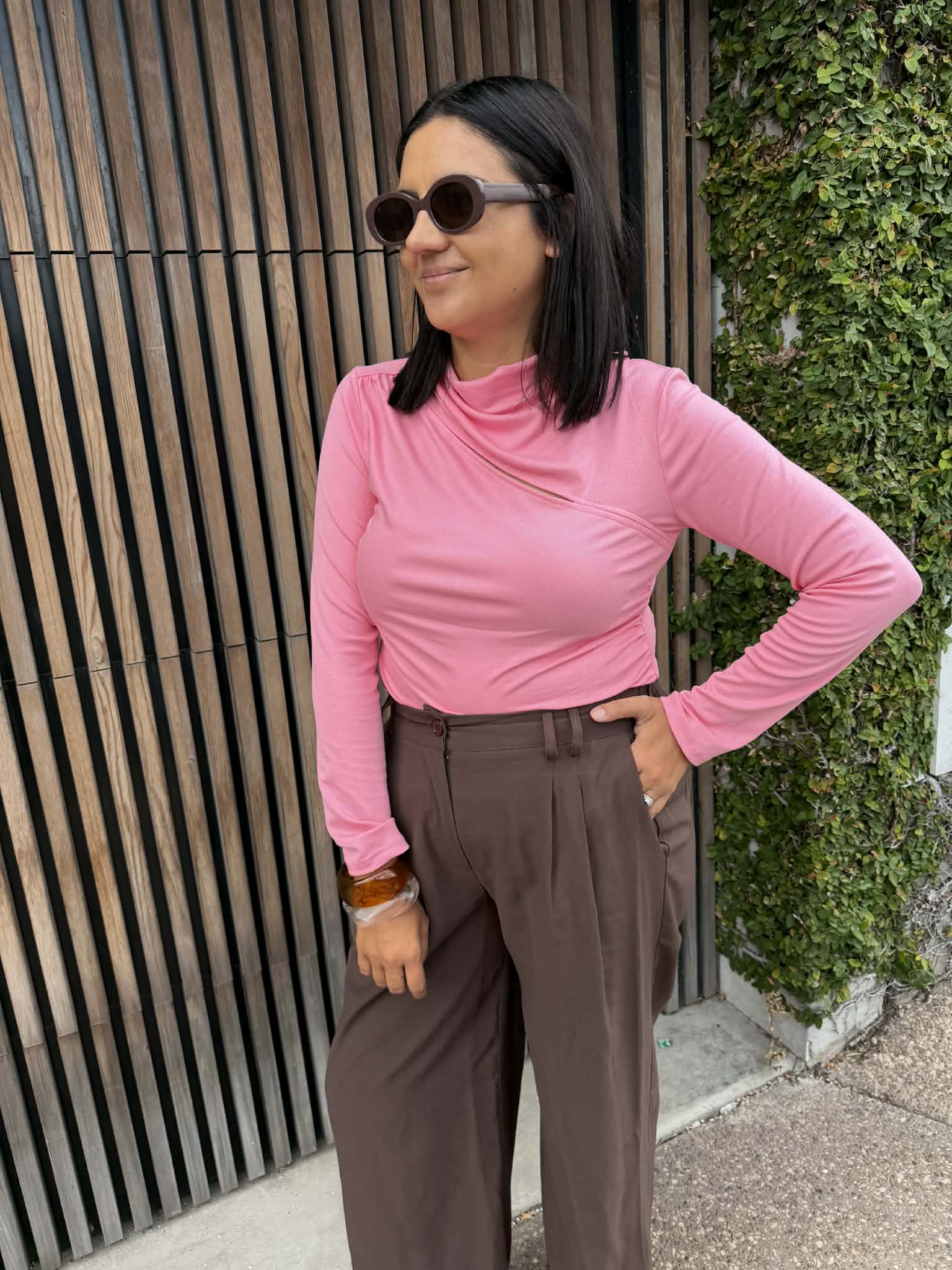 Cadence Cut Out Top Pink