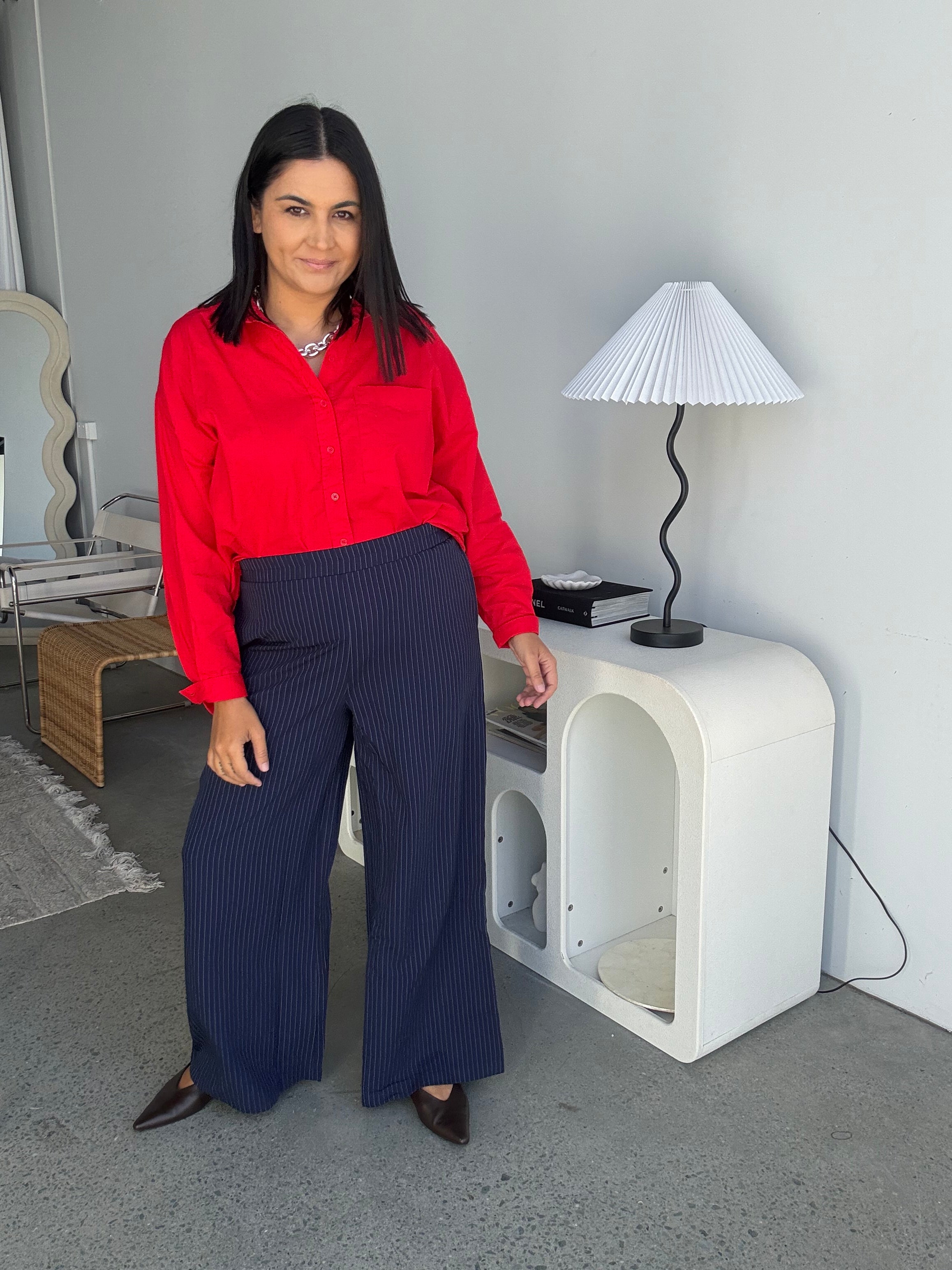 Industrie Pinestripe Pant Navy