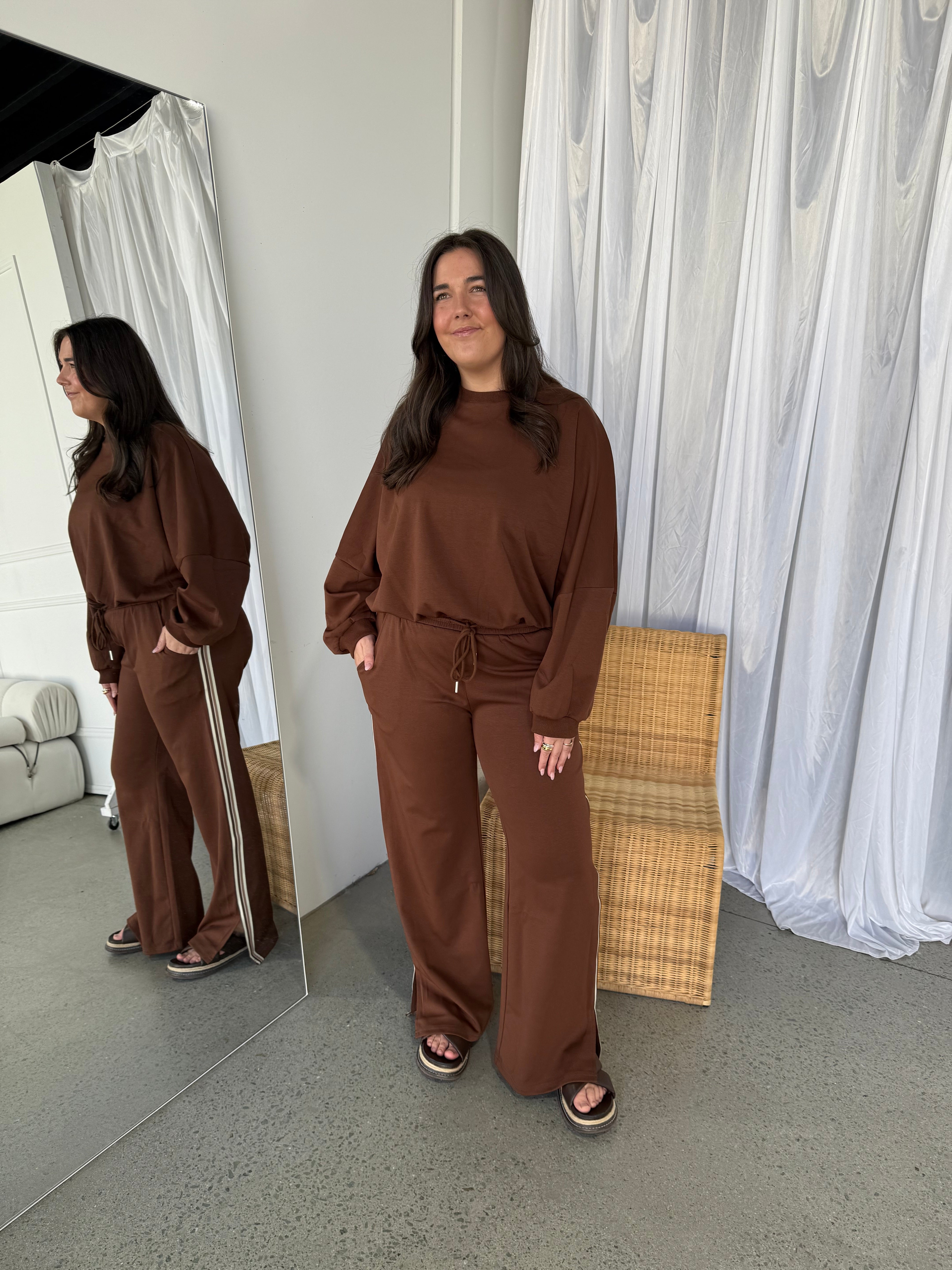 Knox Jersey Pant Chocolate