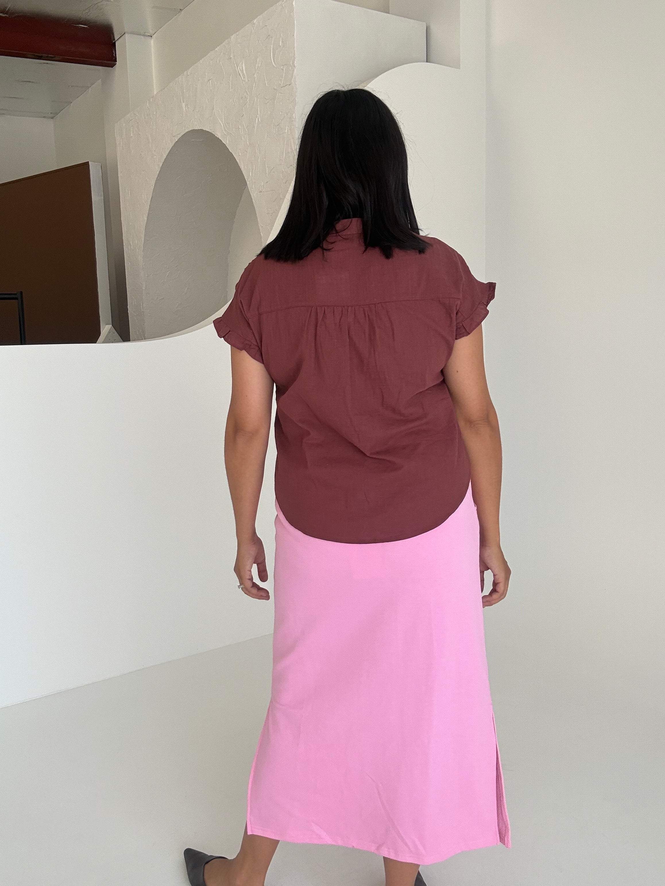 Steffi Cotton Top Brown