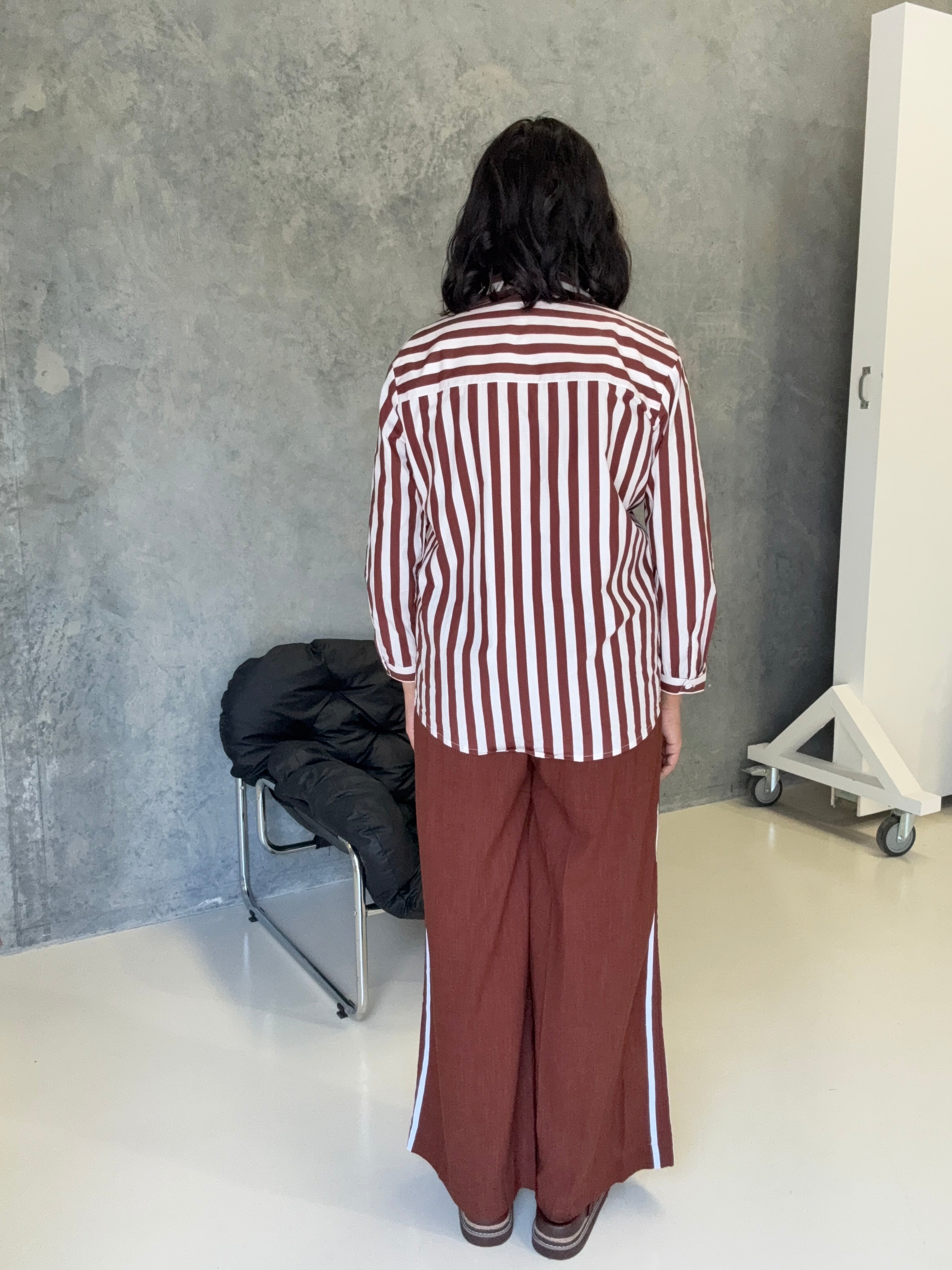 Willow Stripe Shirt Chocolate