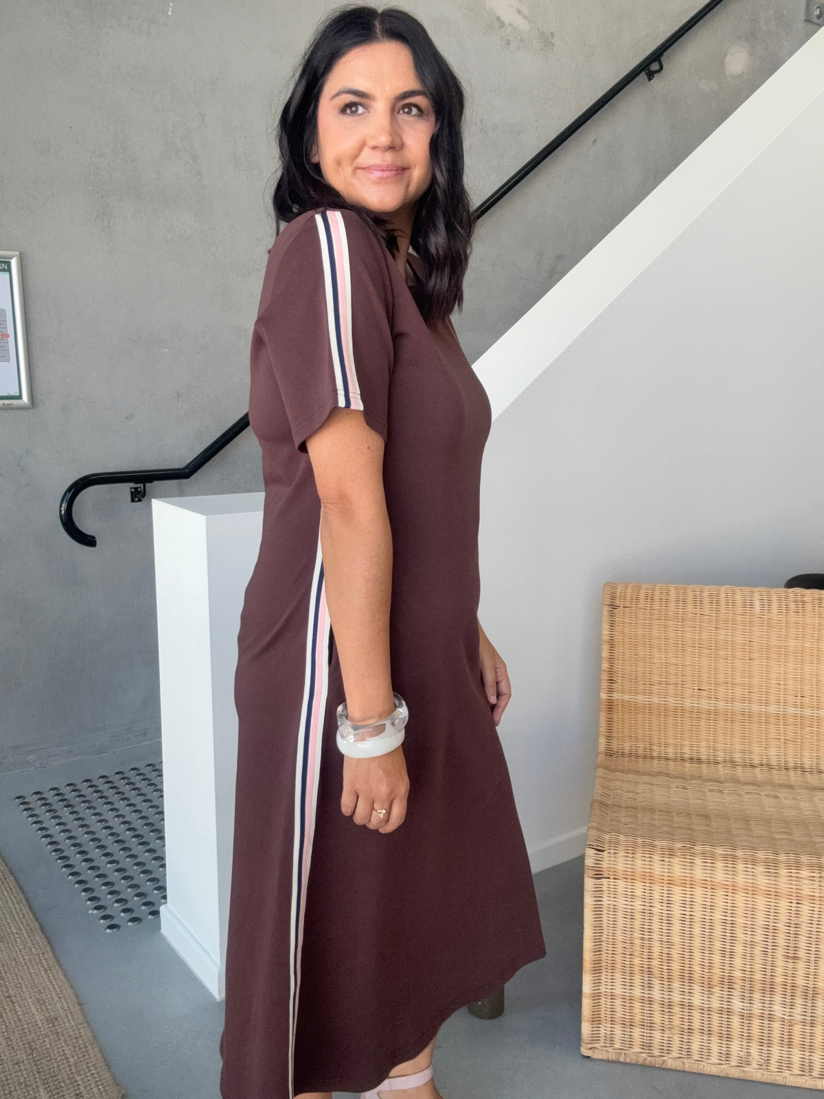 Stella Midi Dress Chocolate