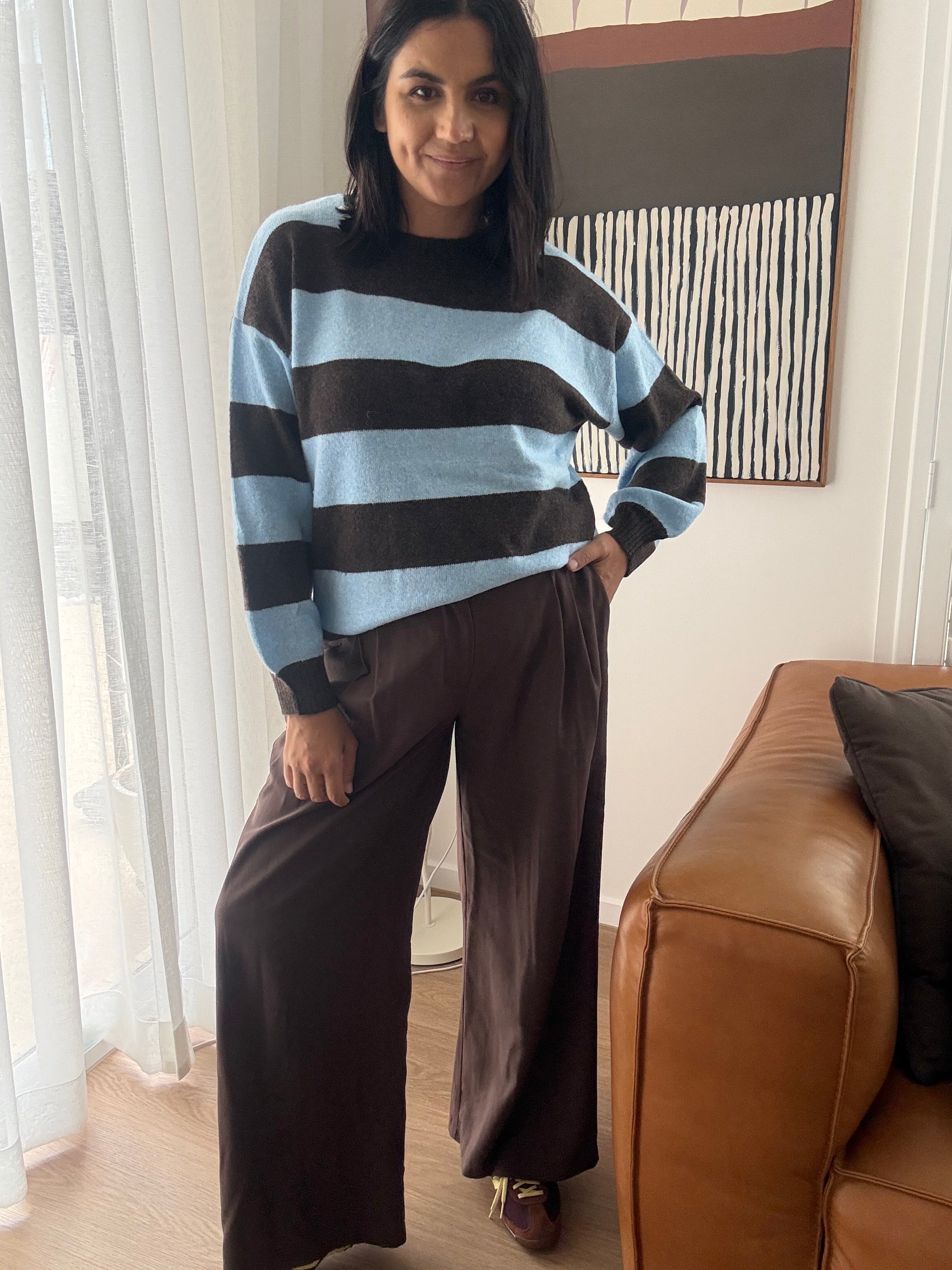 Archie Knit Brown/Blue