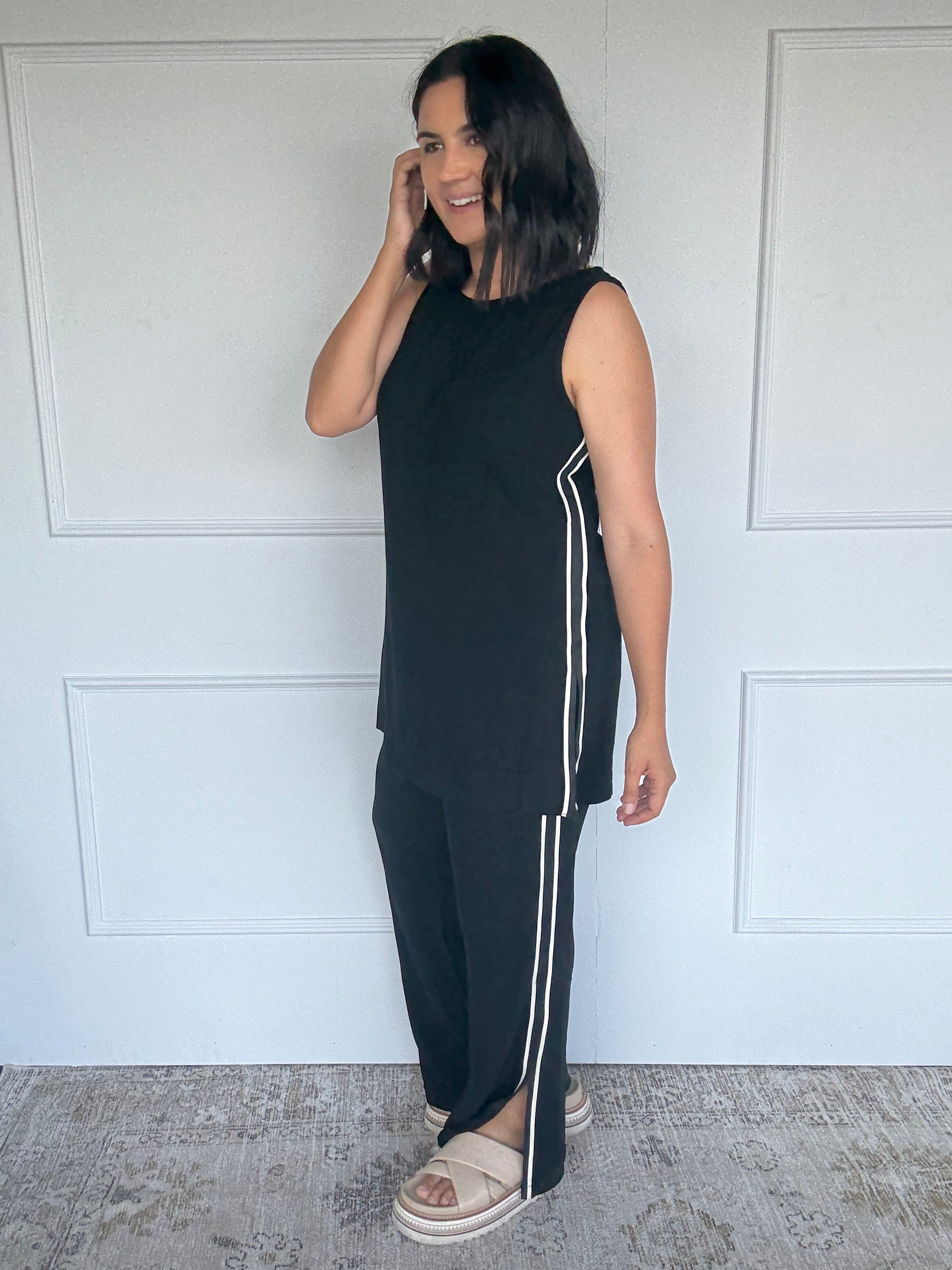 Dasha Tunic Set Black/White