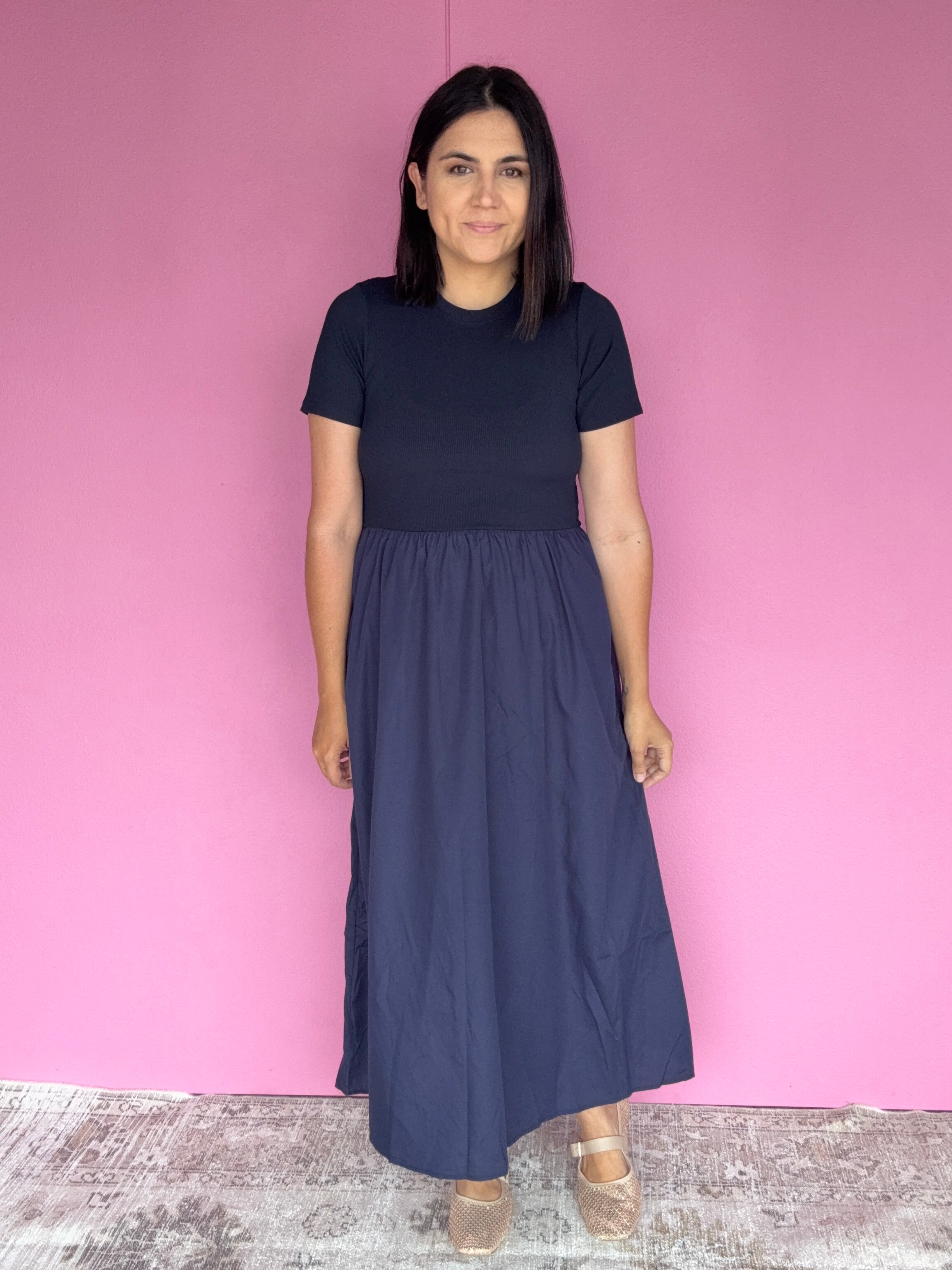 Jordan T-Shirt Fit and Flare Dress Navy