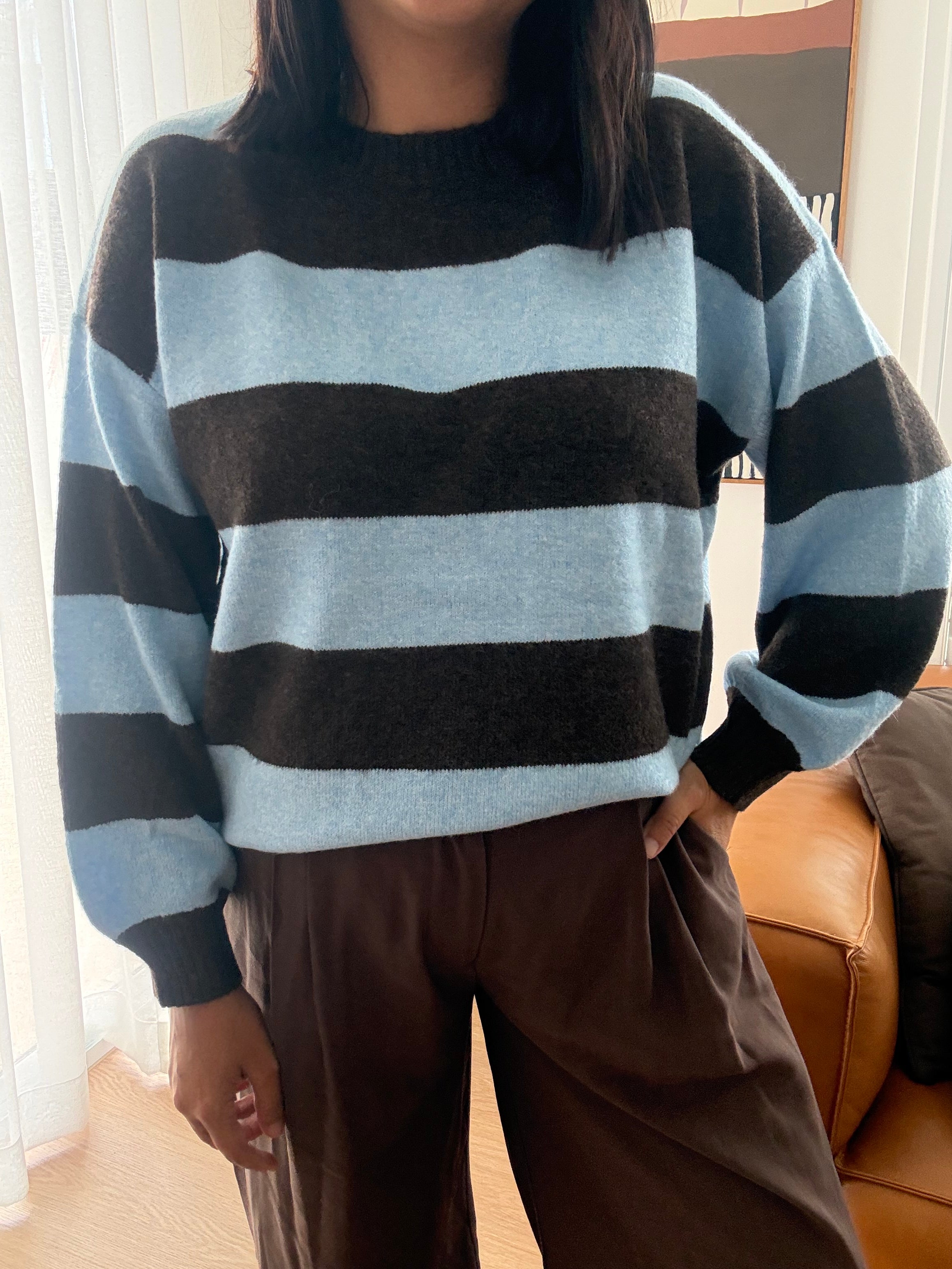 Archie Knit Brown/Blue