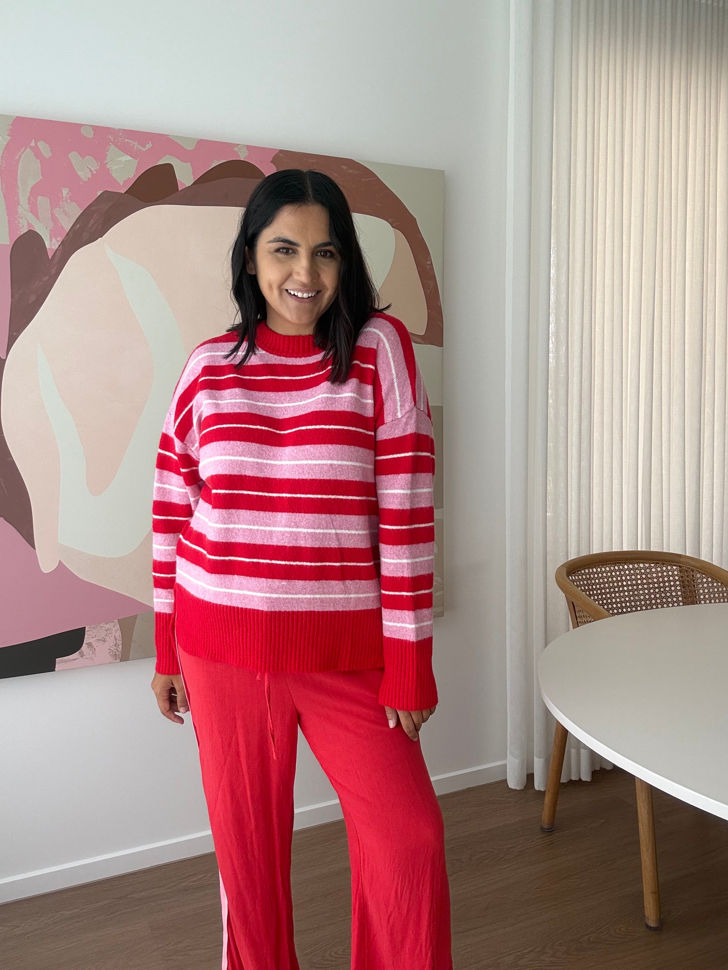 Morgan Knit Red/Pink