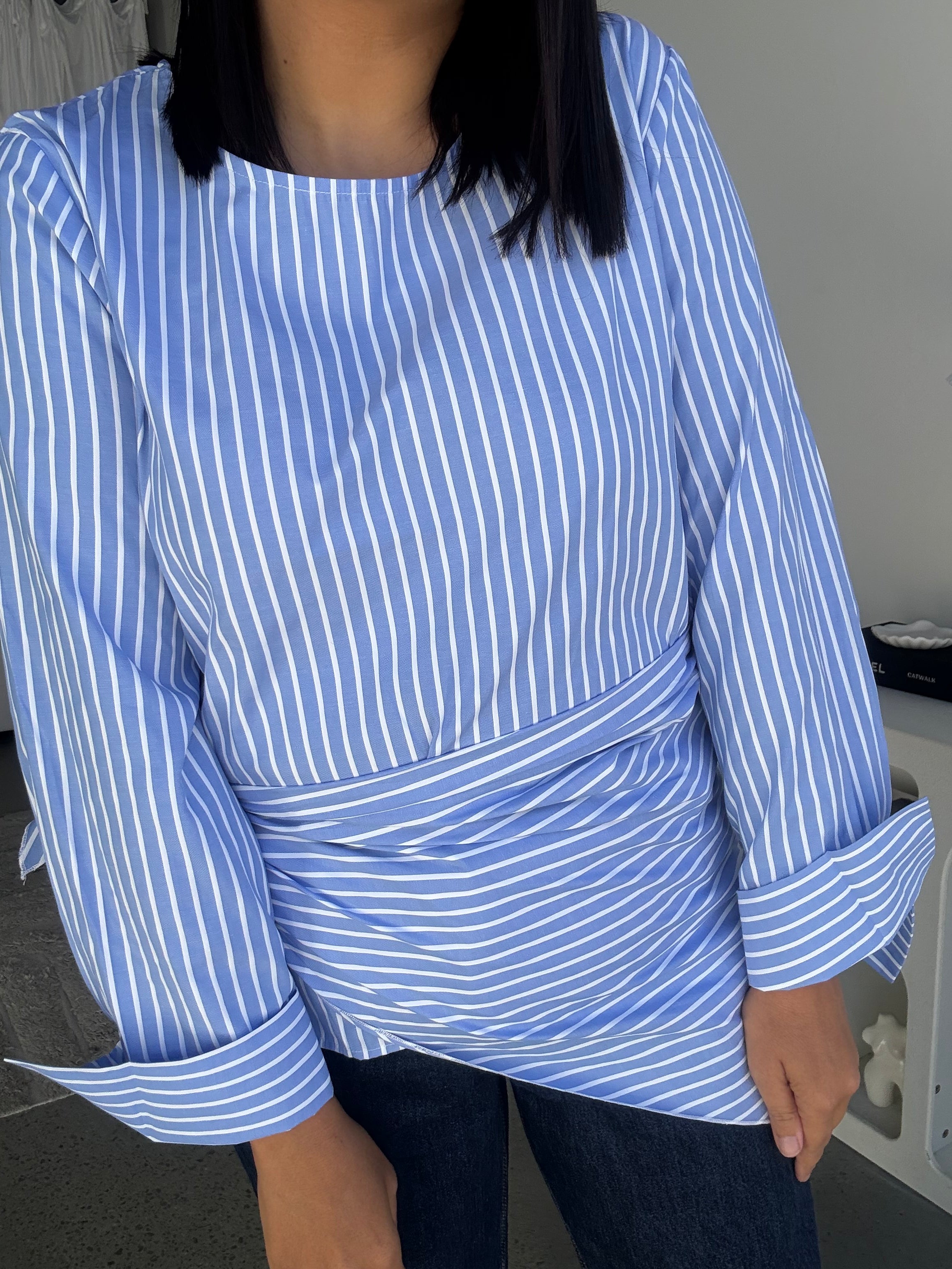 Scarf Stripe Top