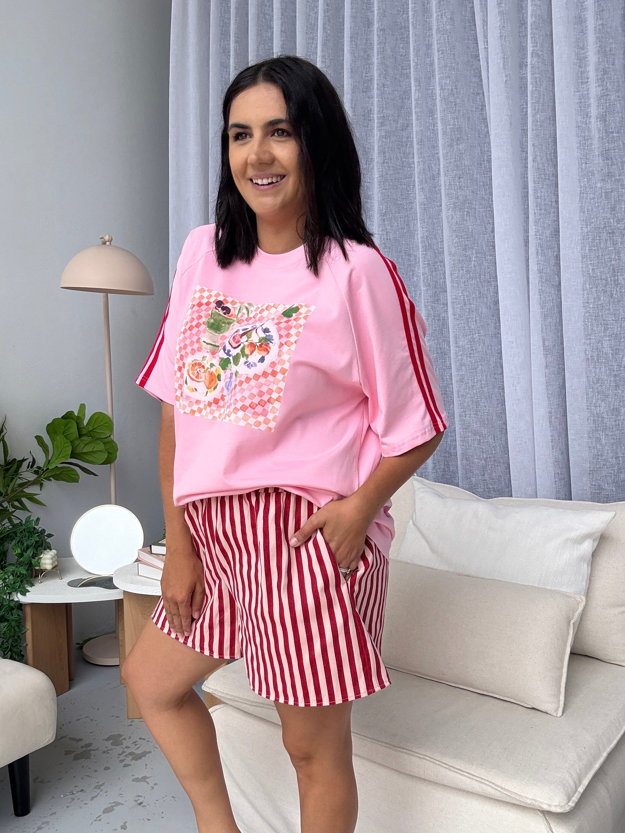 Cotton Stripe Shorts