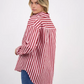 Alayah Cotton Shirt Pink/Red Stripe