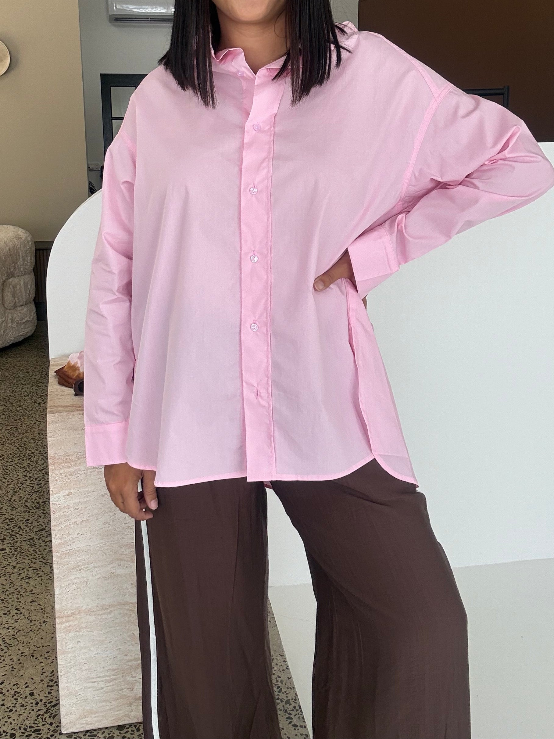 Briely Oversized Shirt Pink
