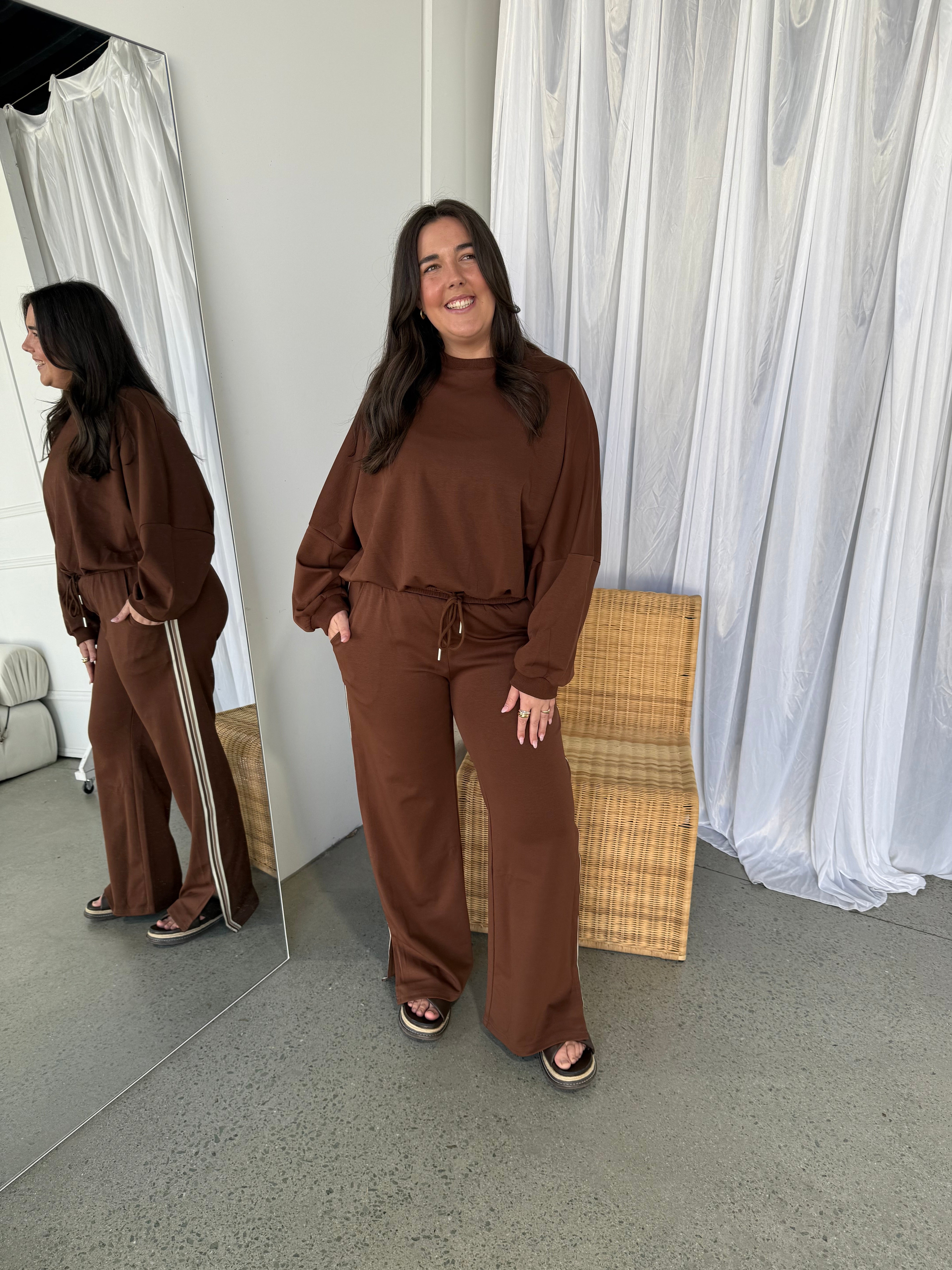 Tate Jersey Sweatshirt Chocolate