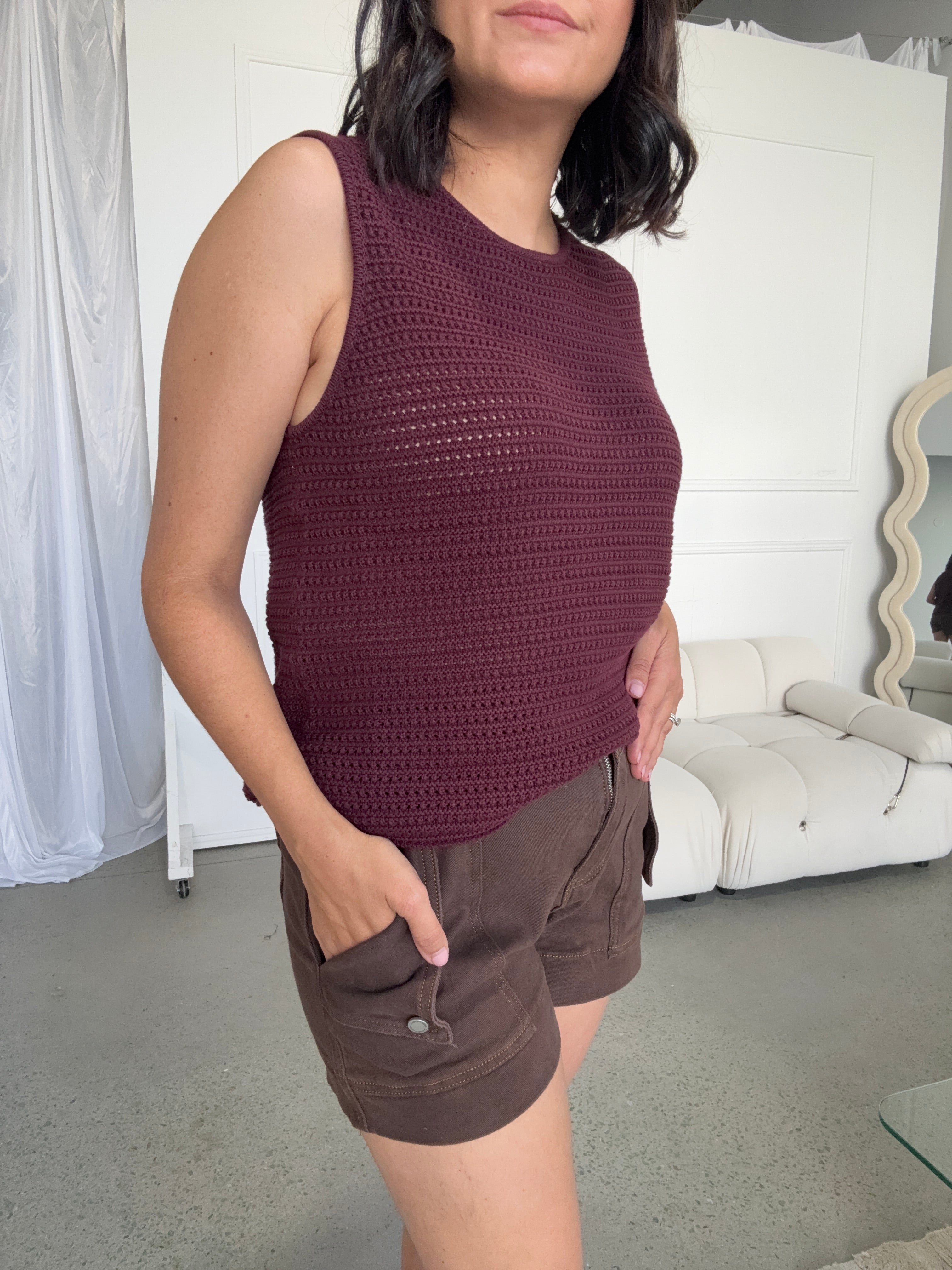 Claremont Denim Shorts Chocolate