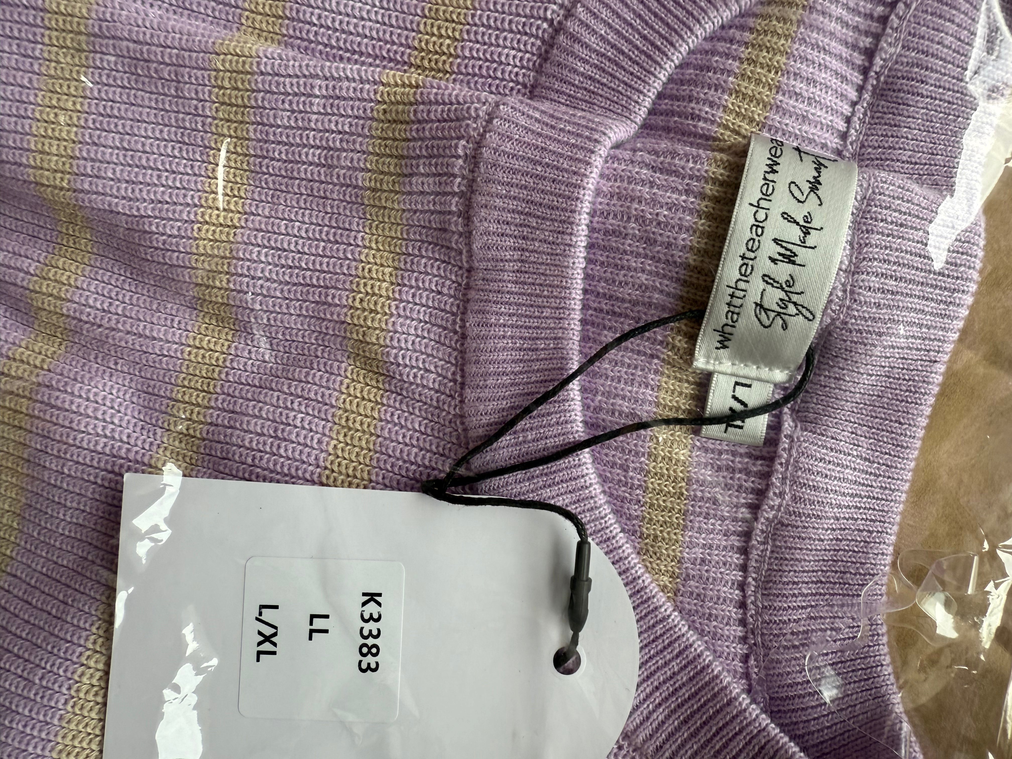 RESTOCKING DECEMBER Miller Striped Knit Top Blue/Brown